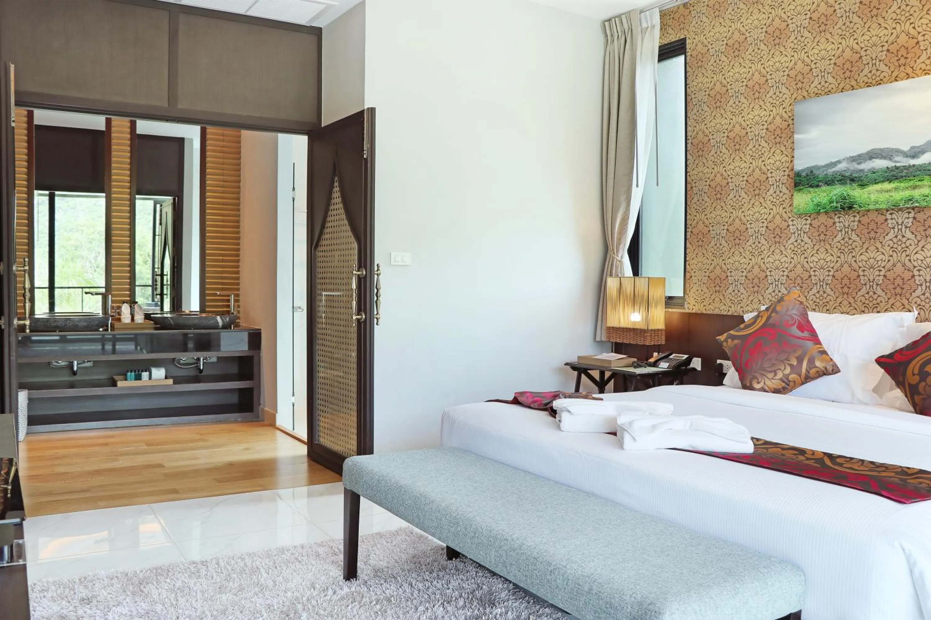 Photo of the whole room, Bed in Mida Resort Kanchanaburi - SHA PLUS