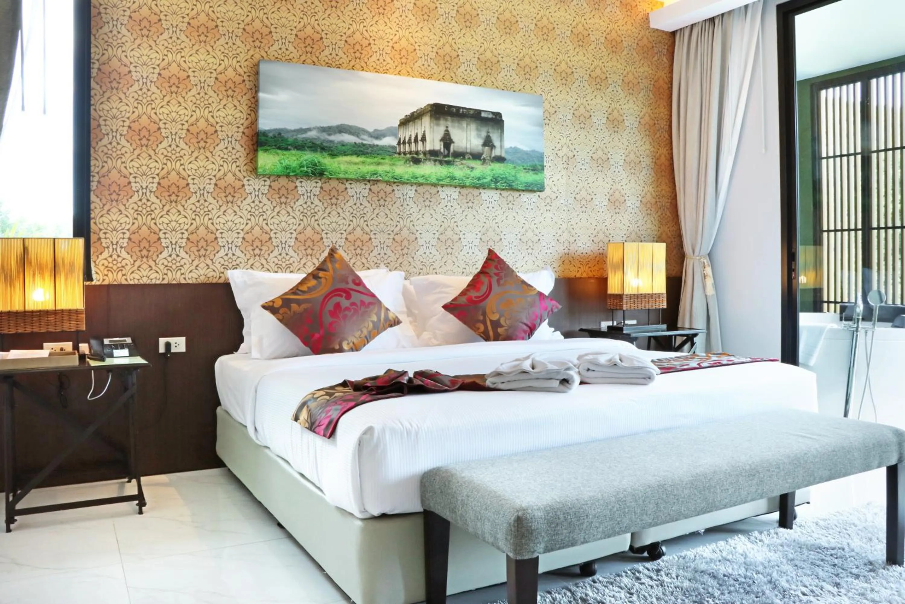 Bedroom, Bed in Mida Resort Kanchanaburi - SHA PLUS