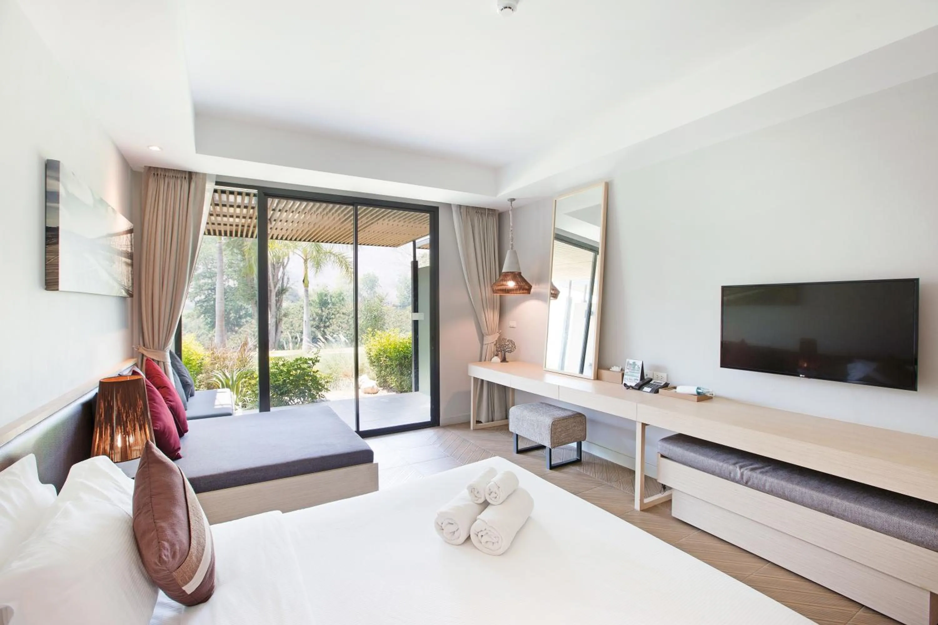Photo of the whole room, Bed in Mida Resort Kanchanaburi - SHA PLUS