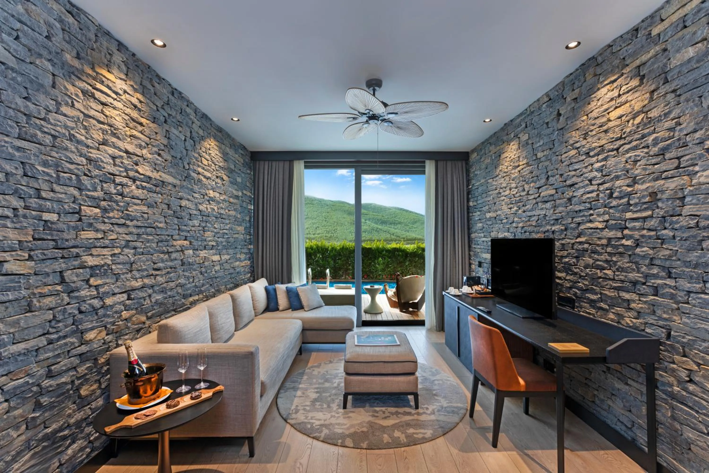 Living room in Lujo Hotel Bodrum