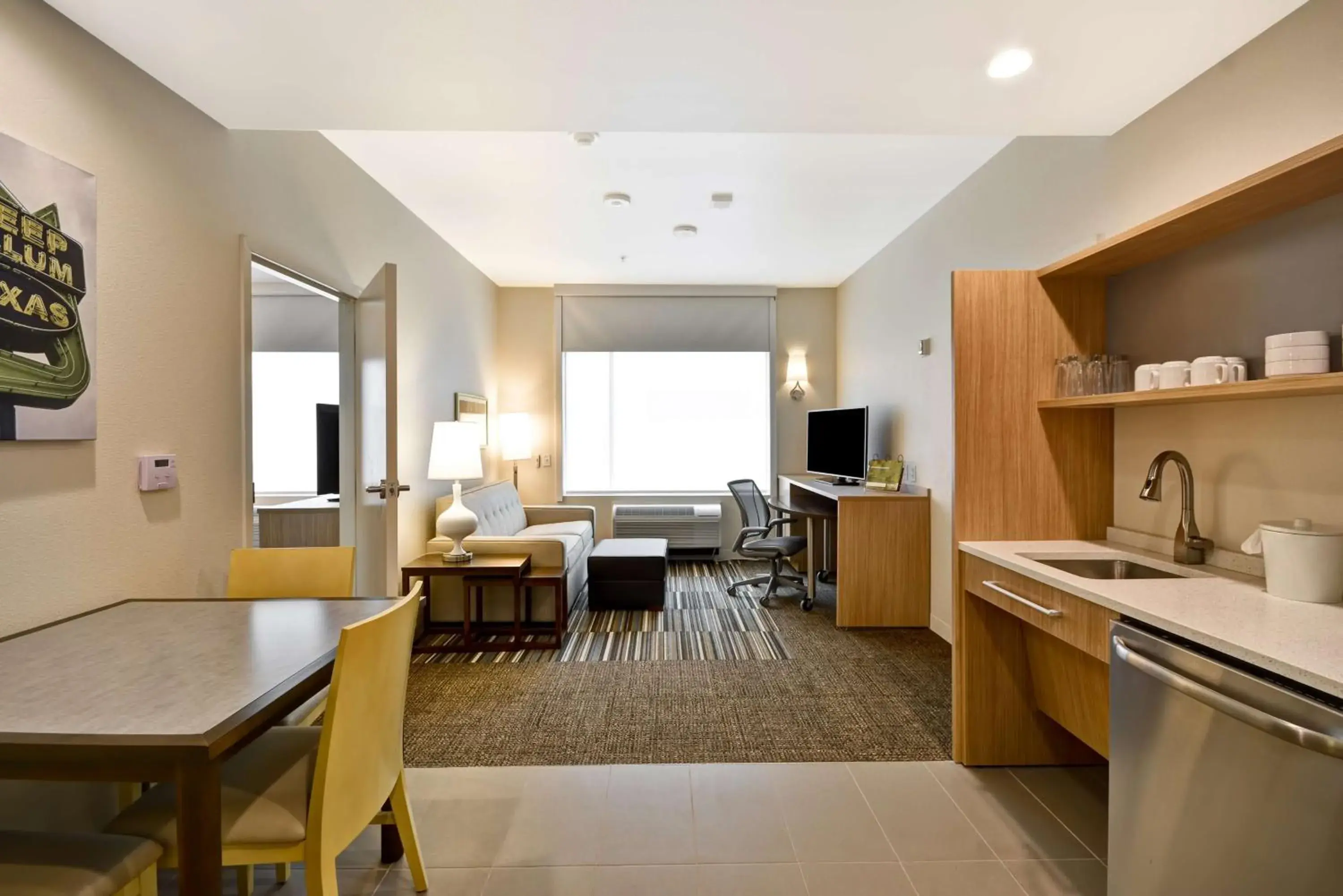 Queen Suite - Mobility/Hearing Accessible with Roll-In Shower in Home2 Suites by Hilton Dallas Downtown at Baylor Scott & White Queen Suite - Mobility/Hearing Accessible with Roll-In Shower in Home2 Suites by Hilton Dallas Downtown at Baylor Scott & White
