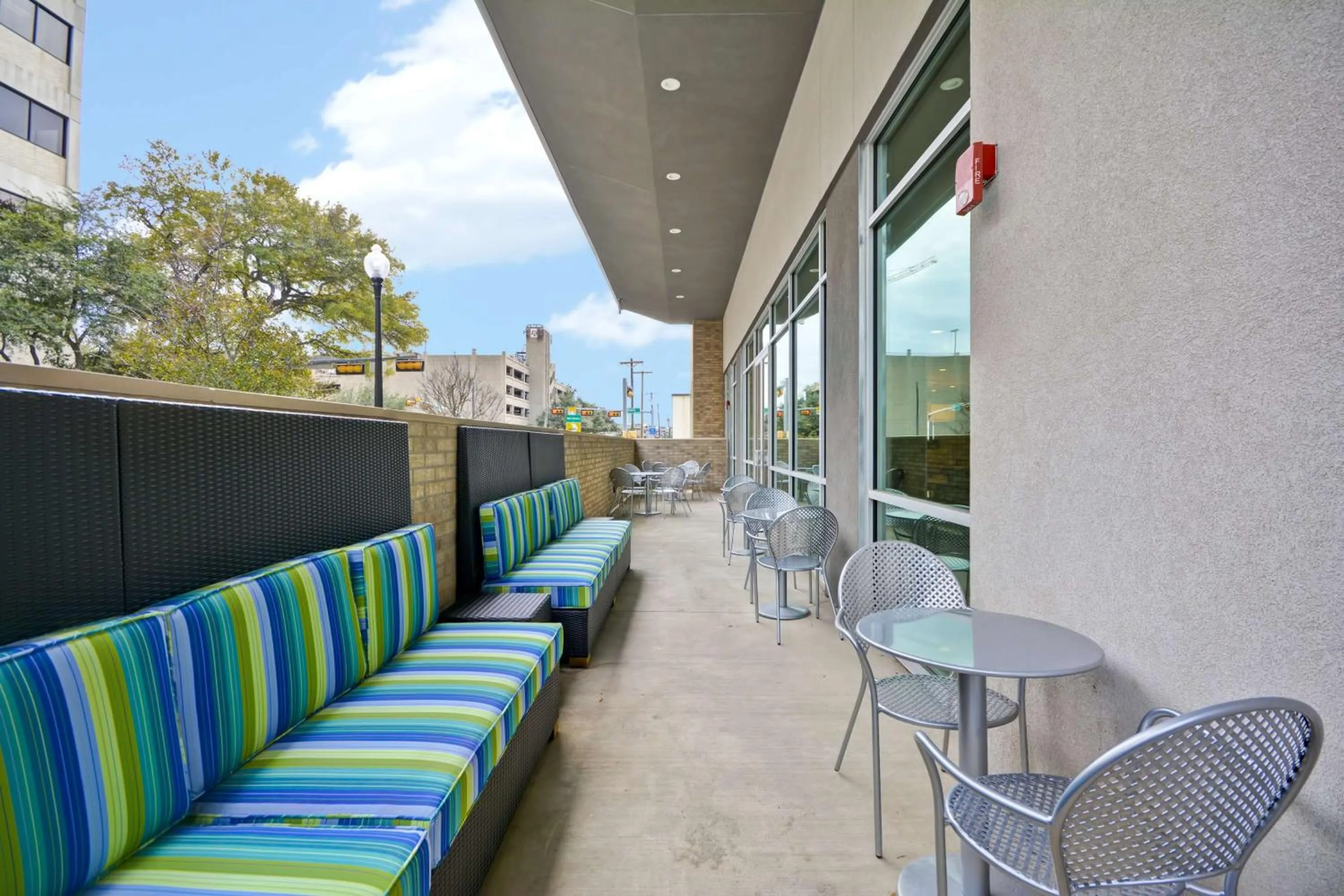 Patio in Home2 Suites by Hilton Dallas Downtown at Baylor Scott & White