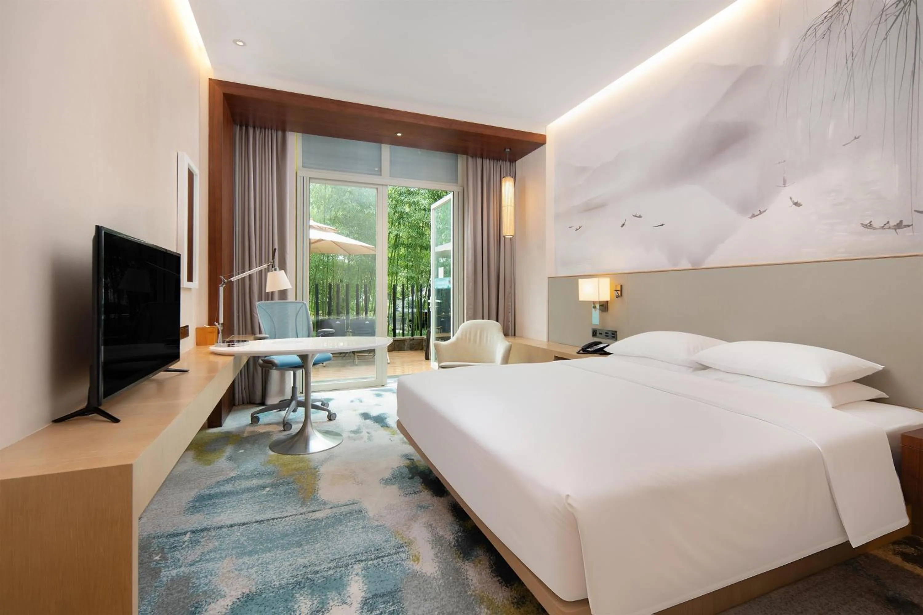 Bed in Hilton Garden Inn Hangzhou Lu'Niao