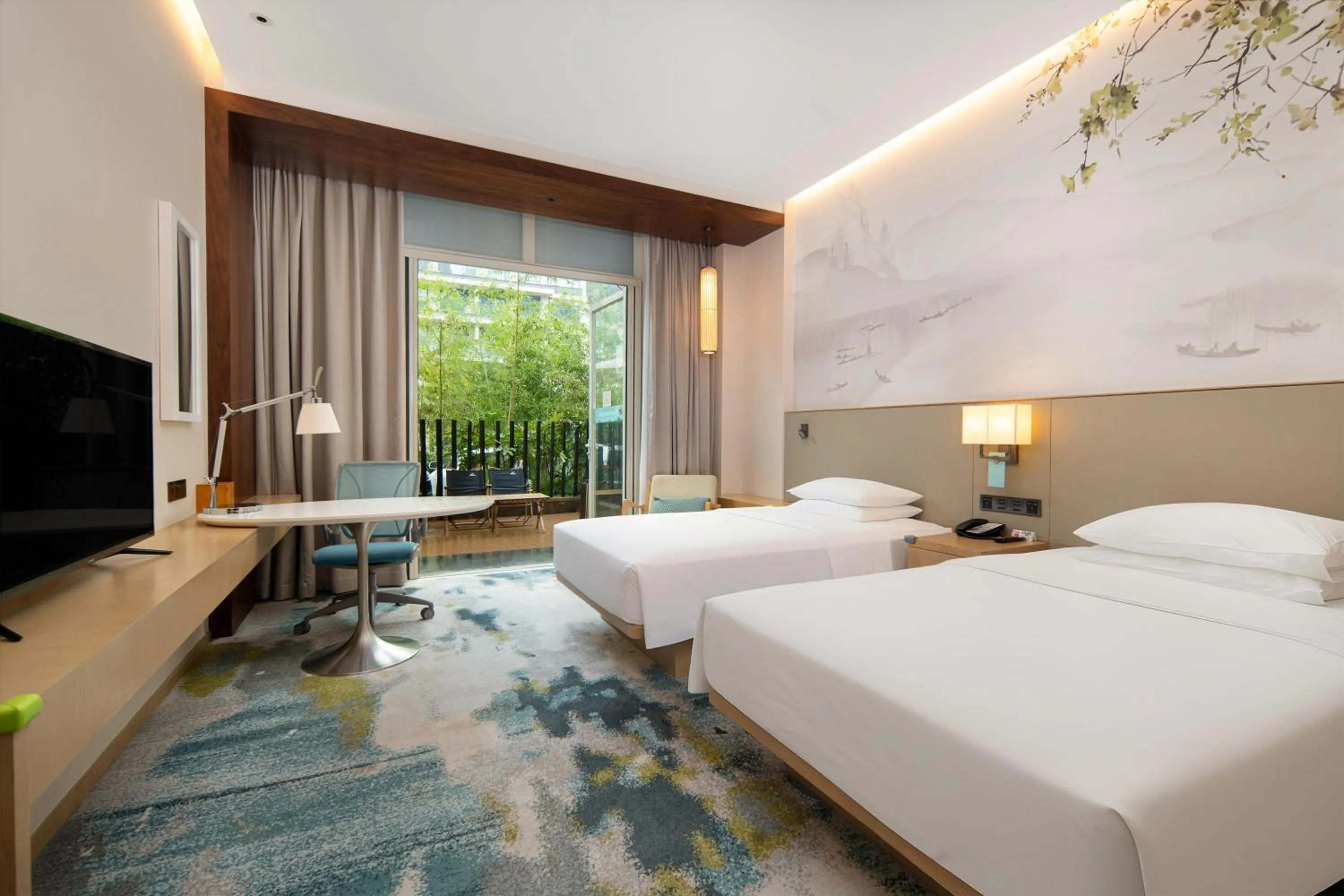 Bedroom, Bed in Hilton Garden Inn Hangzhou Lu'Niao