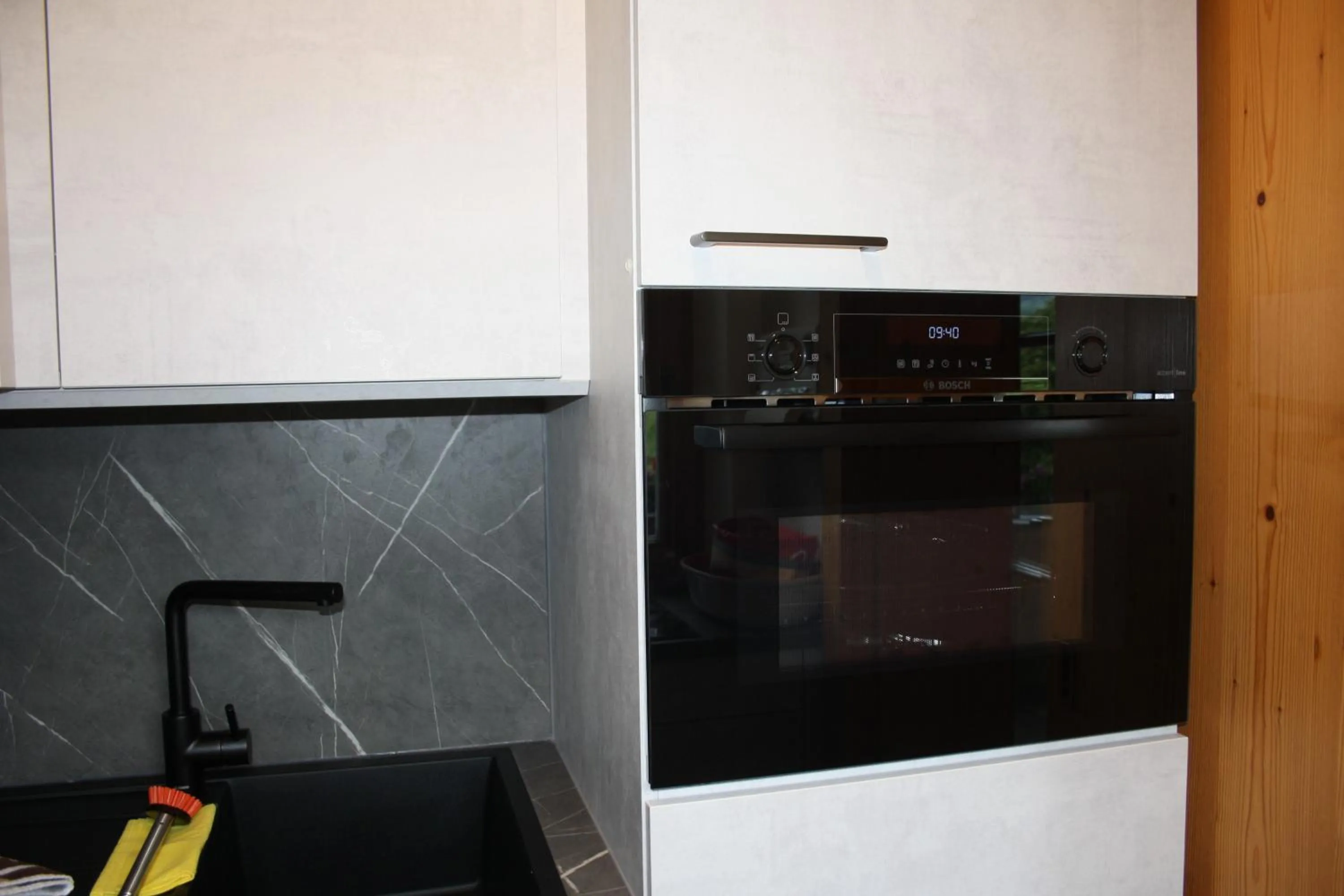 Kitchen or kitchenette in Vronis Waldhaus ADULTS ONLY