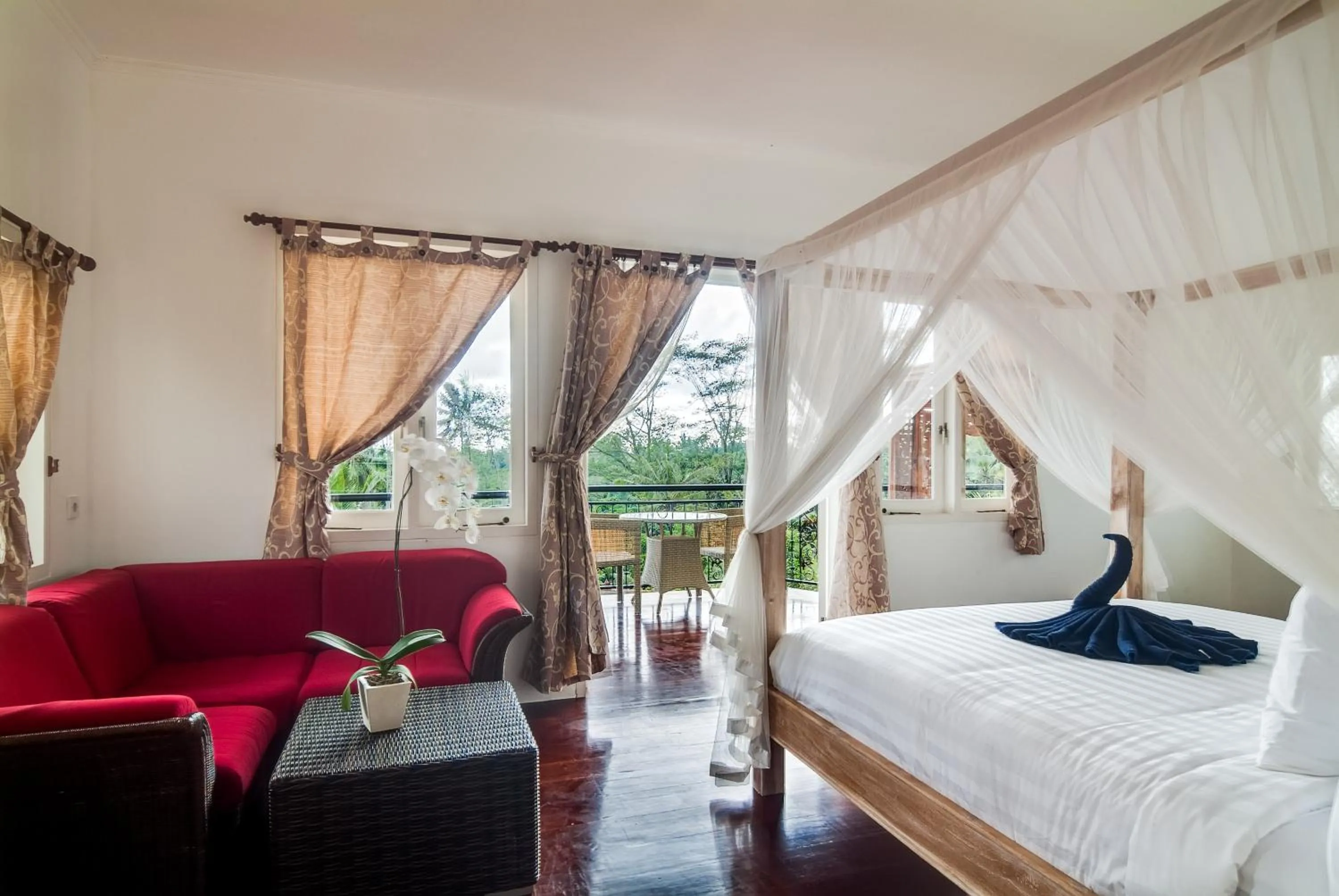 Balcony/Terrace in Sebatu Sanctuary Eco-resort