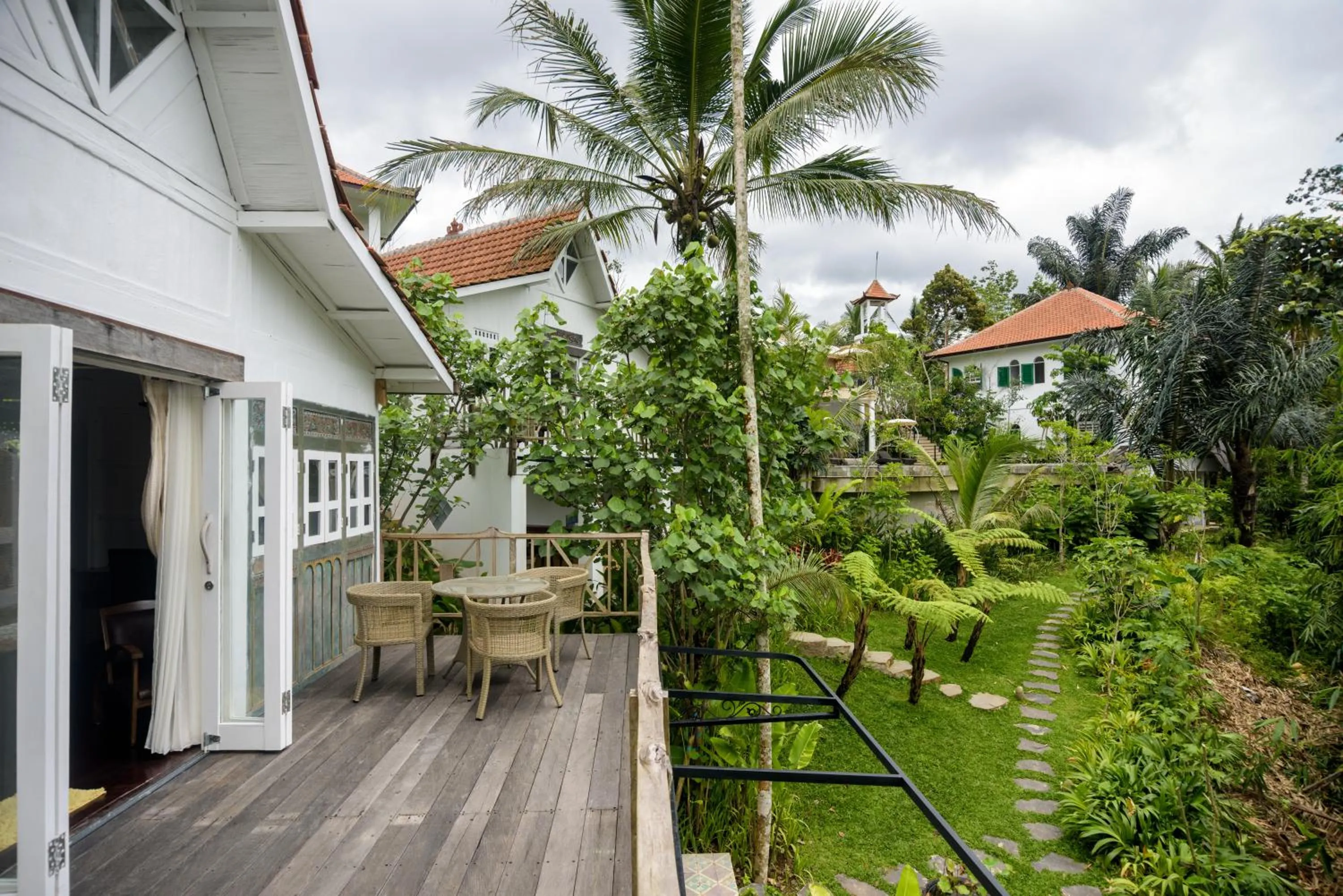 Balcony/Terrace in Sebatu Sanctuary Eco-resort