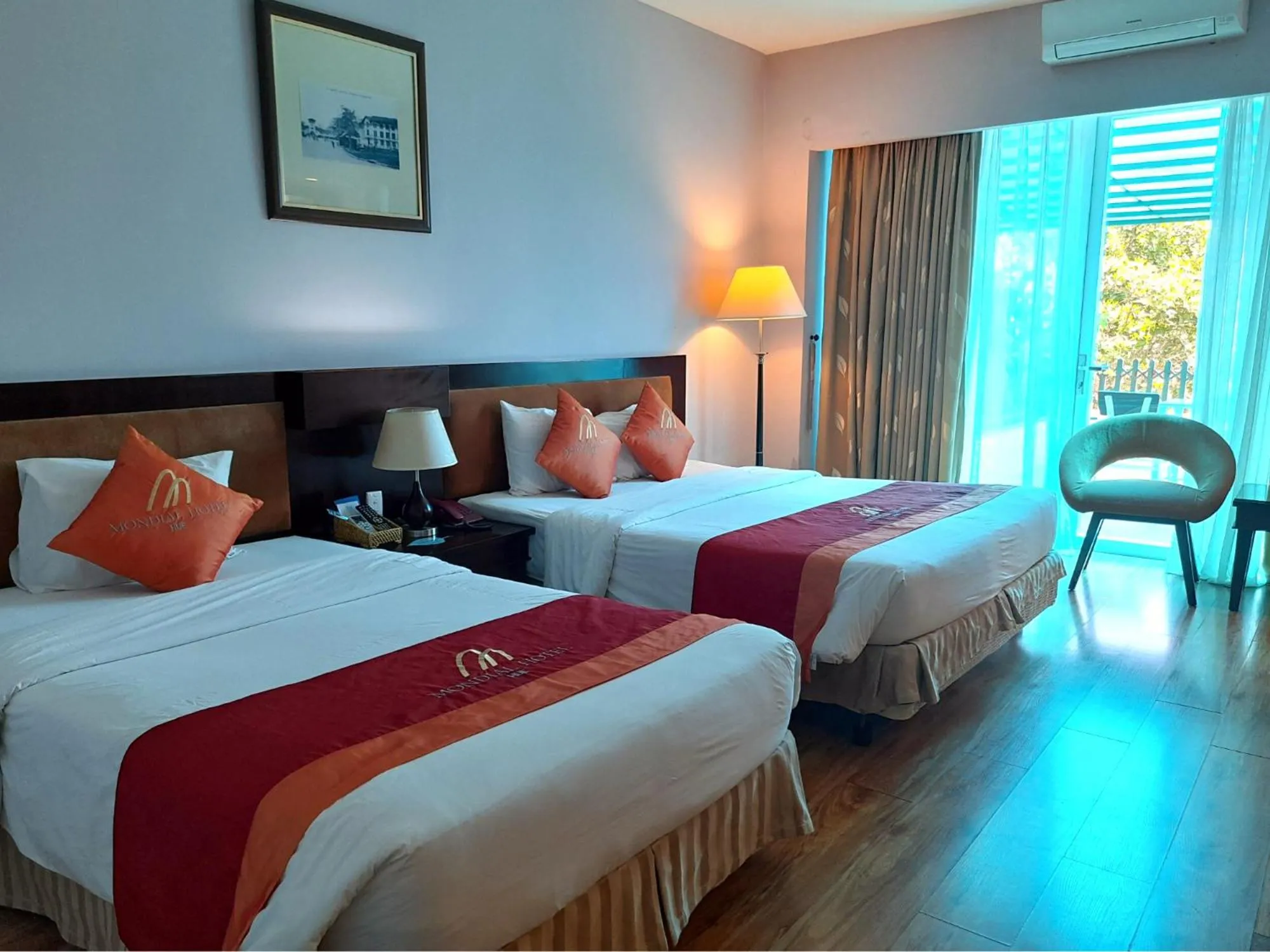 Bedroom, Bed in Mondial Hotel Hue