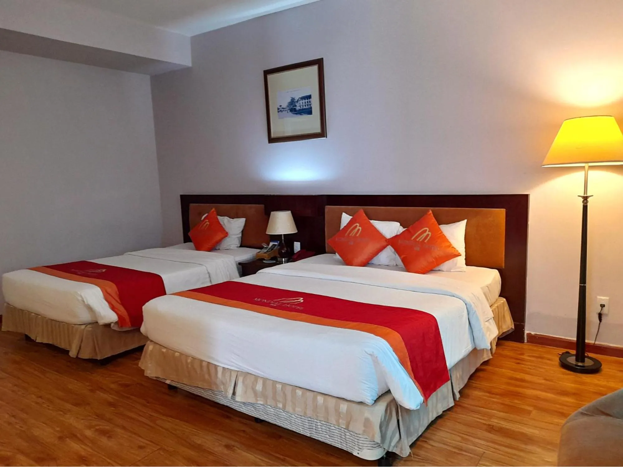 Bedroom, Bed in Mondial Hotel Hue