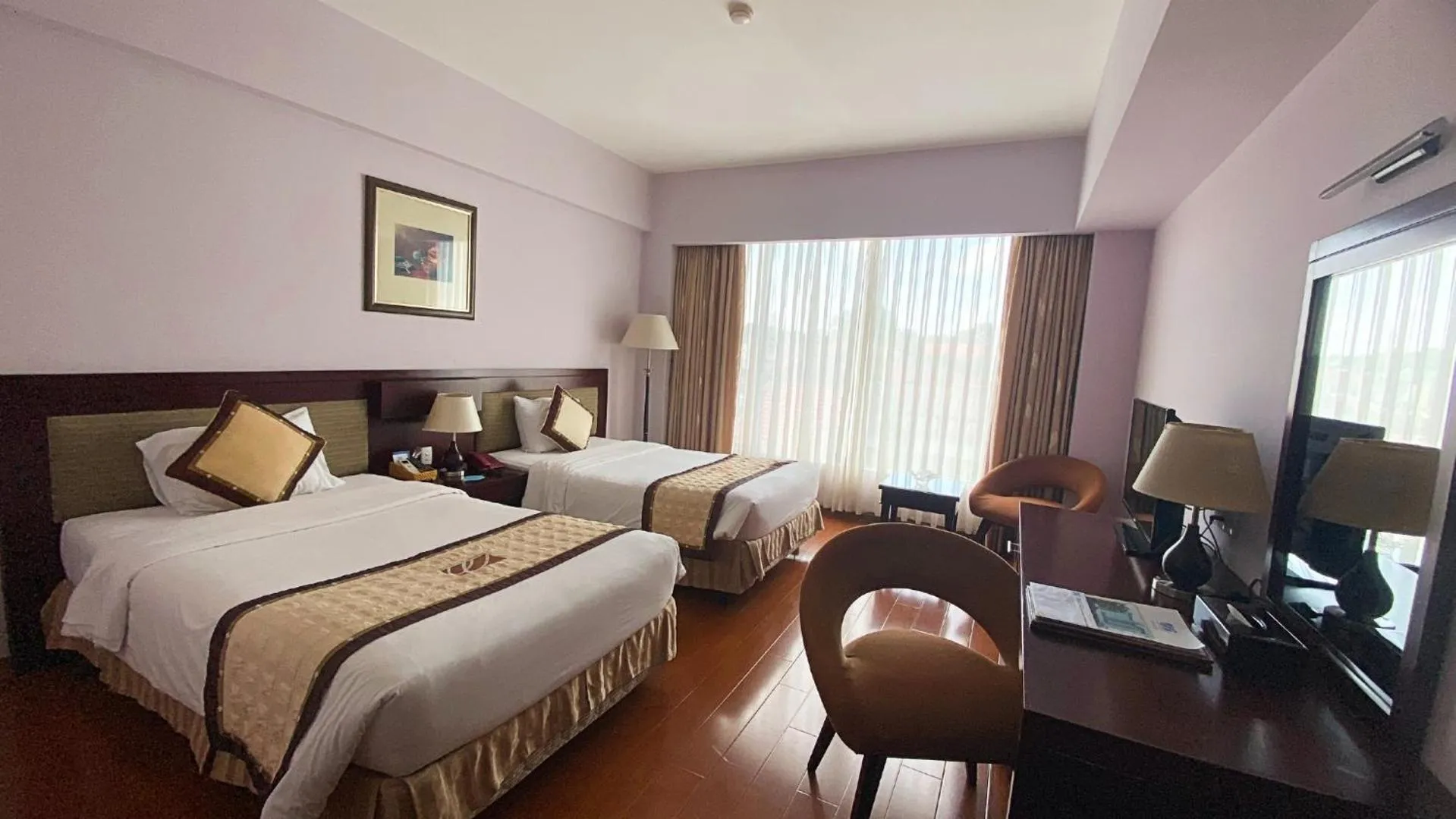 Bedroom, Bed in Mondial Hotel Hue