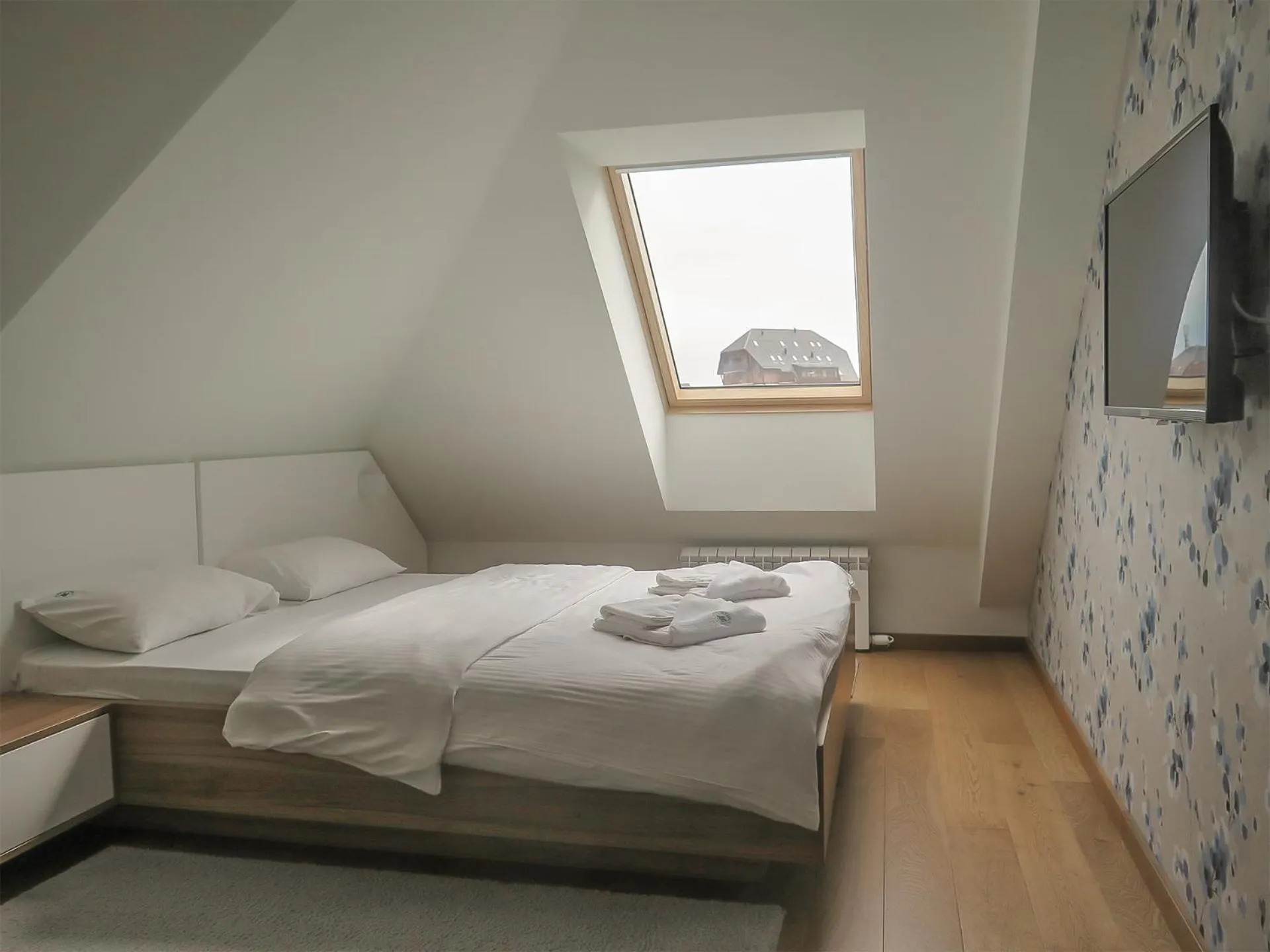 Bed in Vila Apartments Wellness&Spa