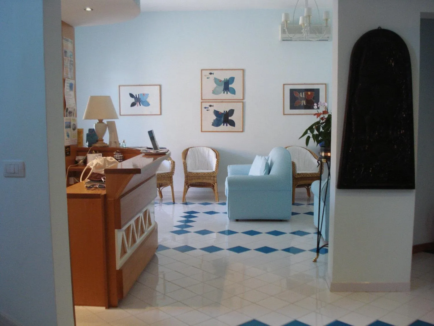 Lobby or reception in Hotel La Lampara