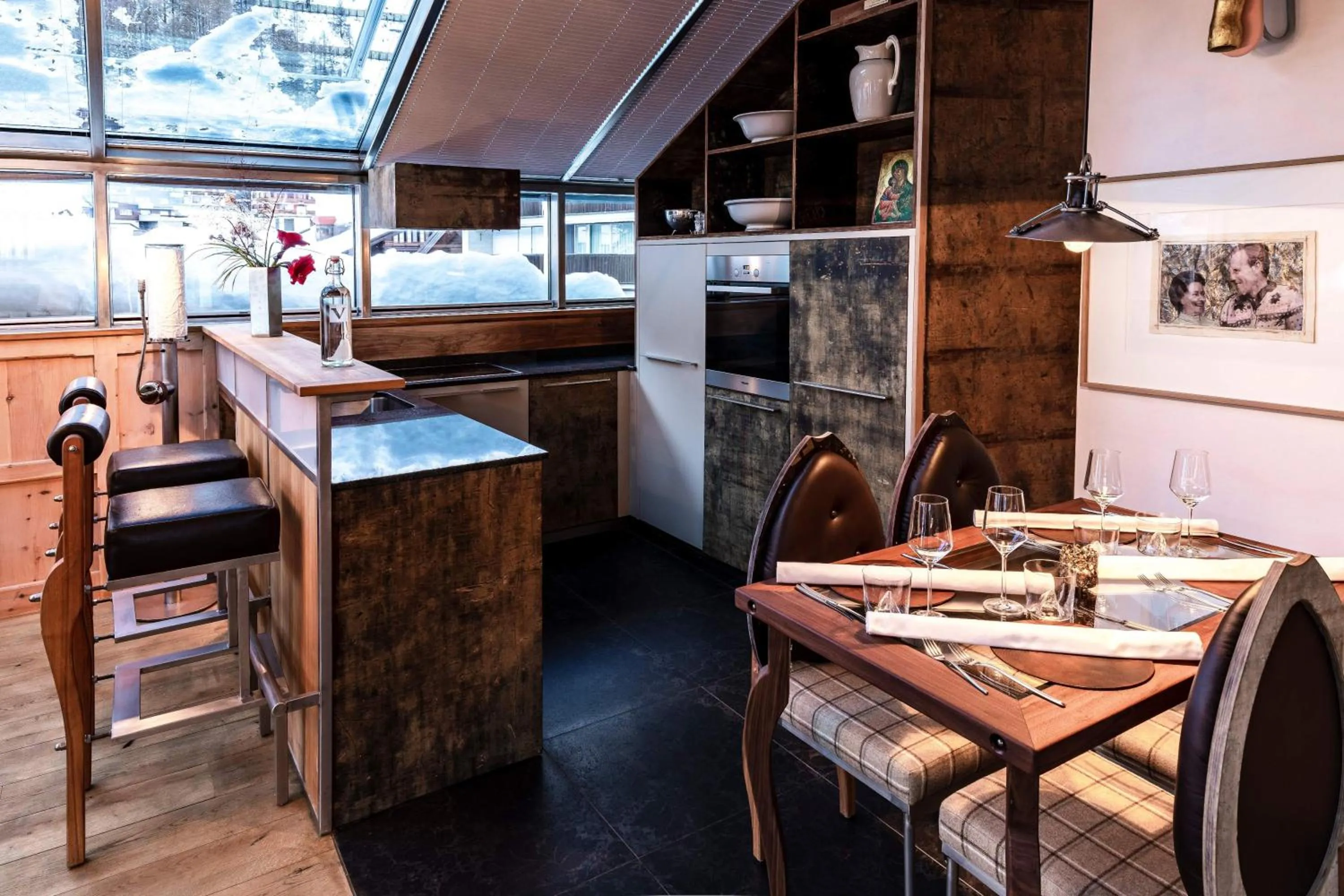 Kitchen or kitchenette in Backstage Boutique SPA Hotel