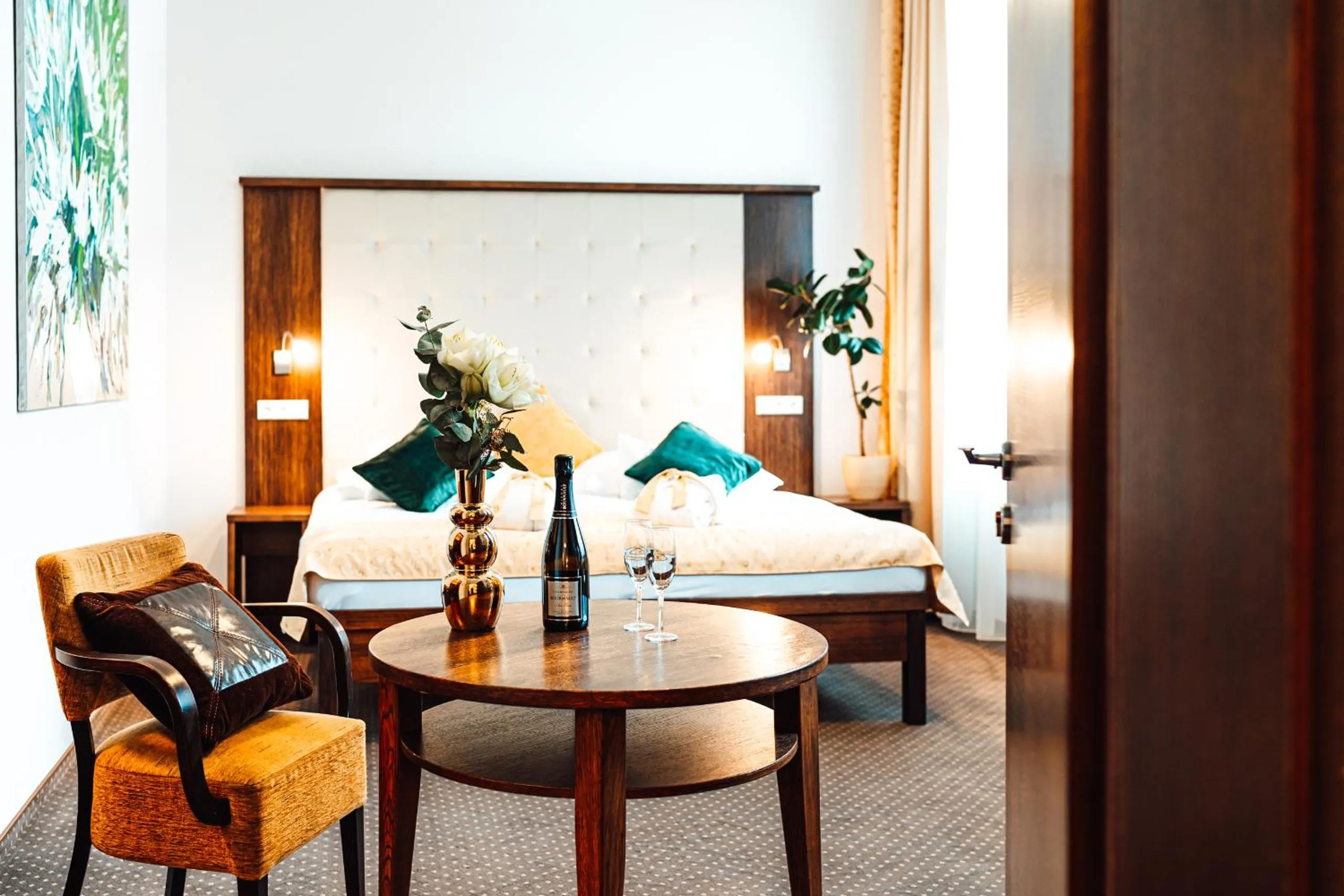 Bed in Hotel Baltaci Atrium