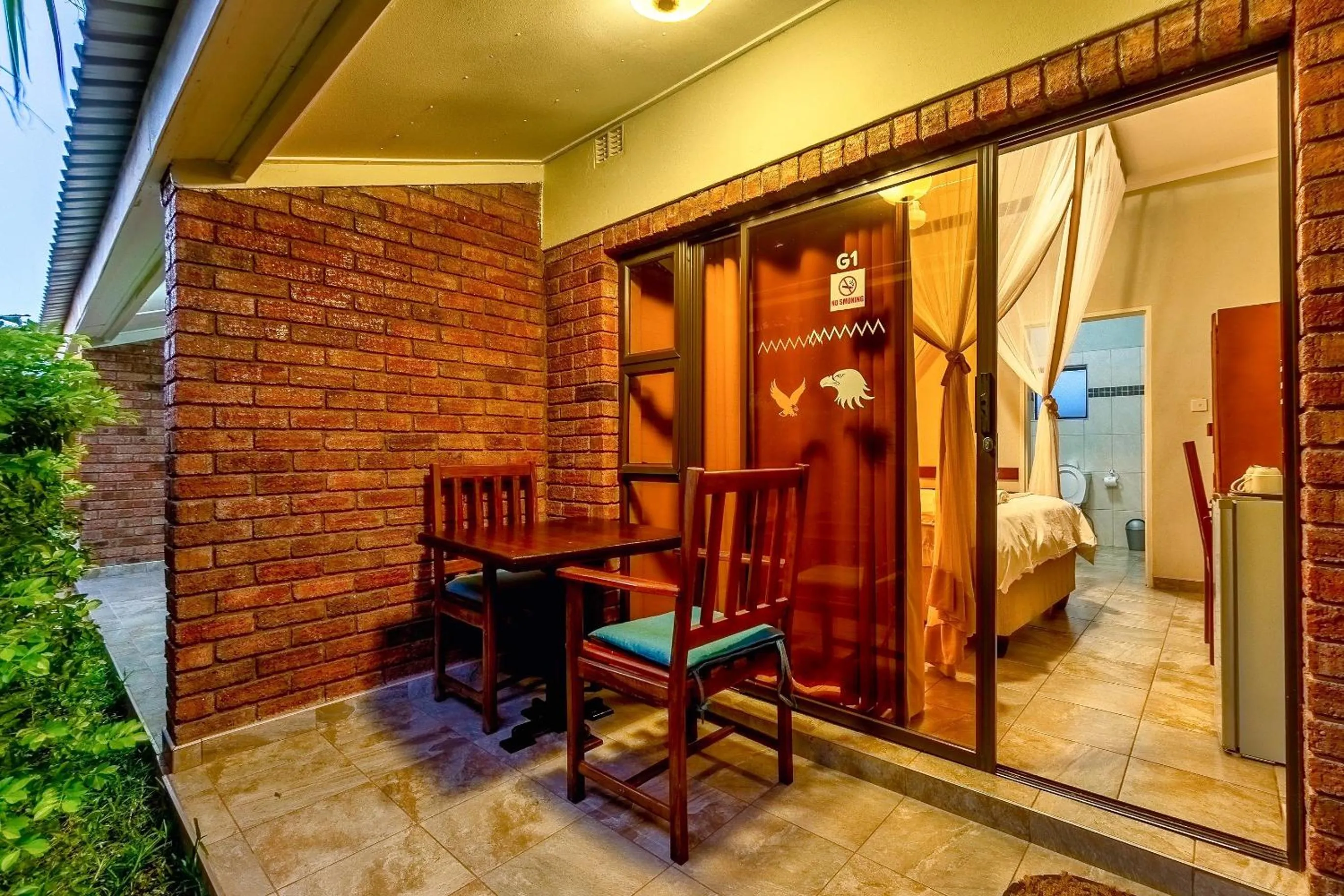 Patio in Dzimbahwe Guest Lodge