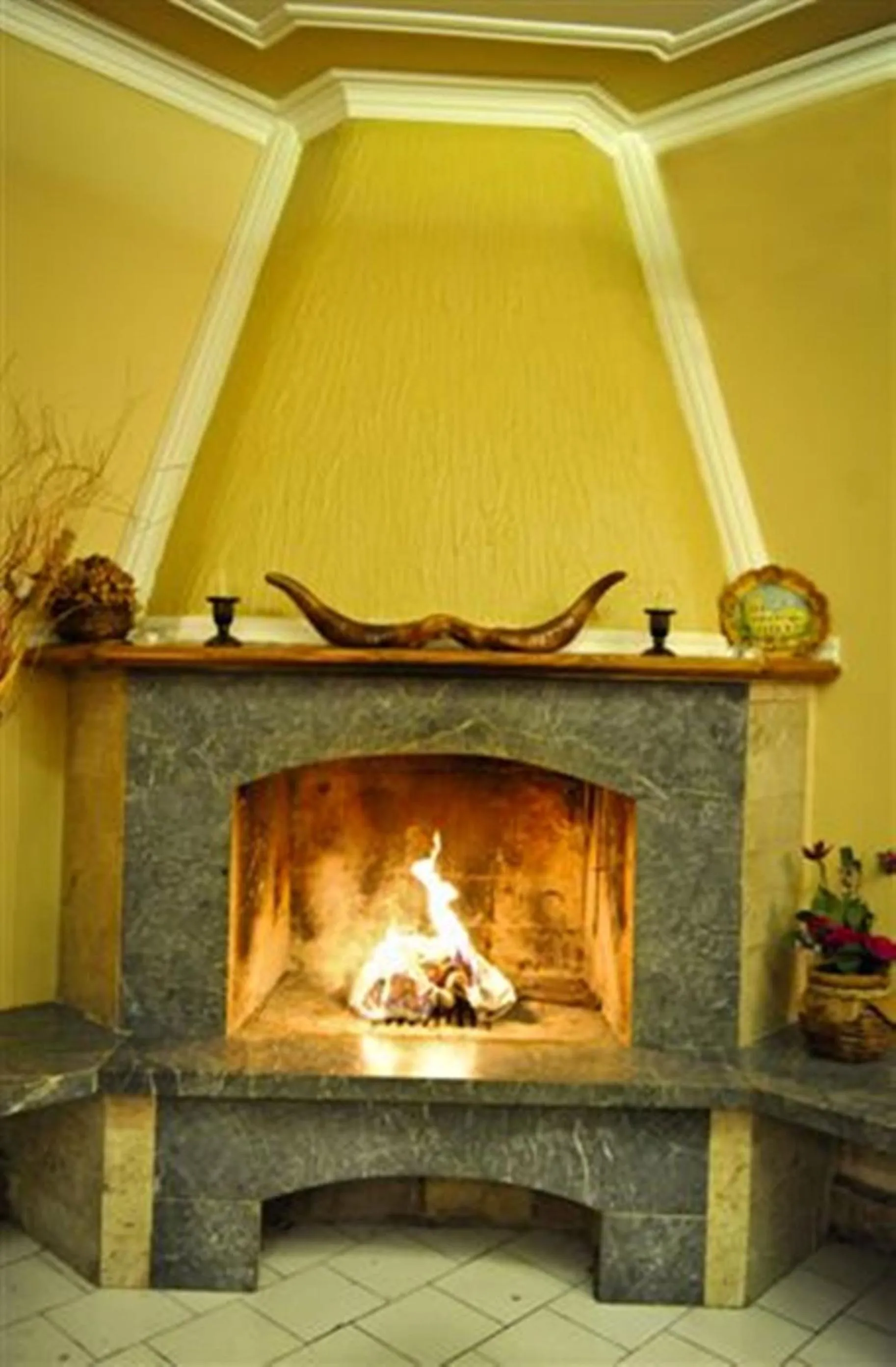 Decorative detail in Hotel Evropa