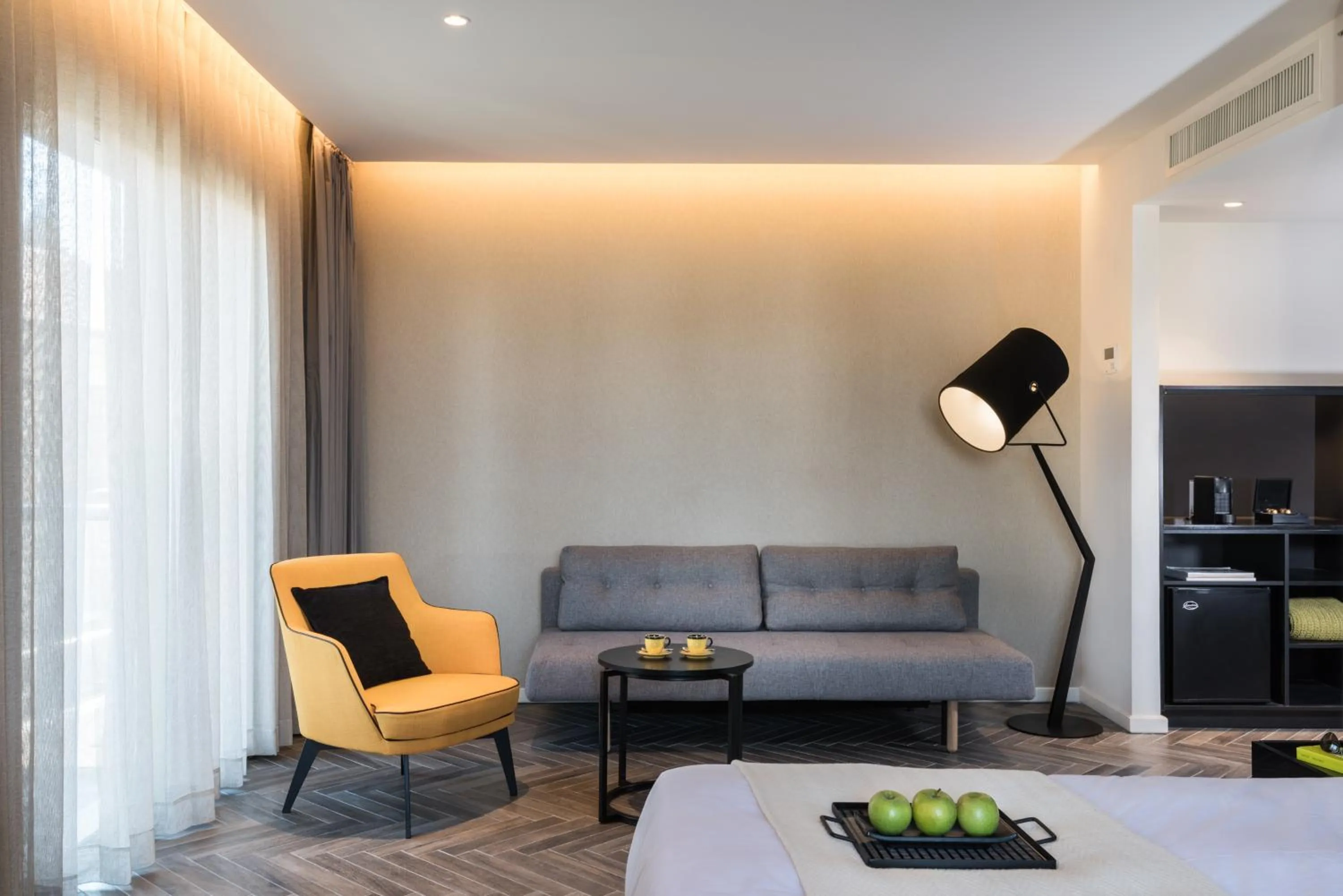 Seating area, Bed in Leonardo Boutique Jerusalem