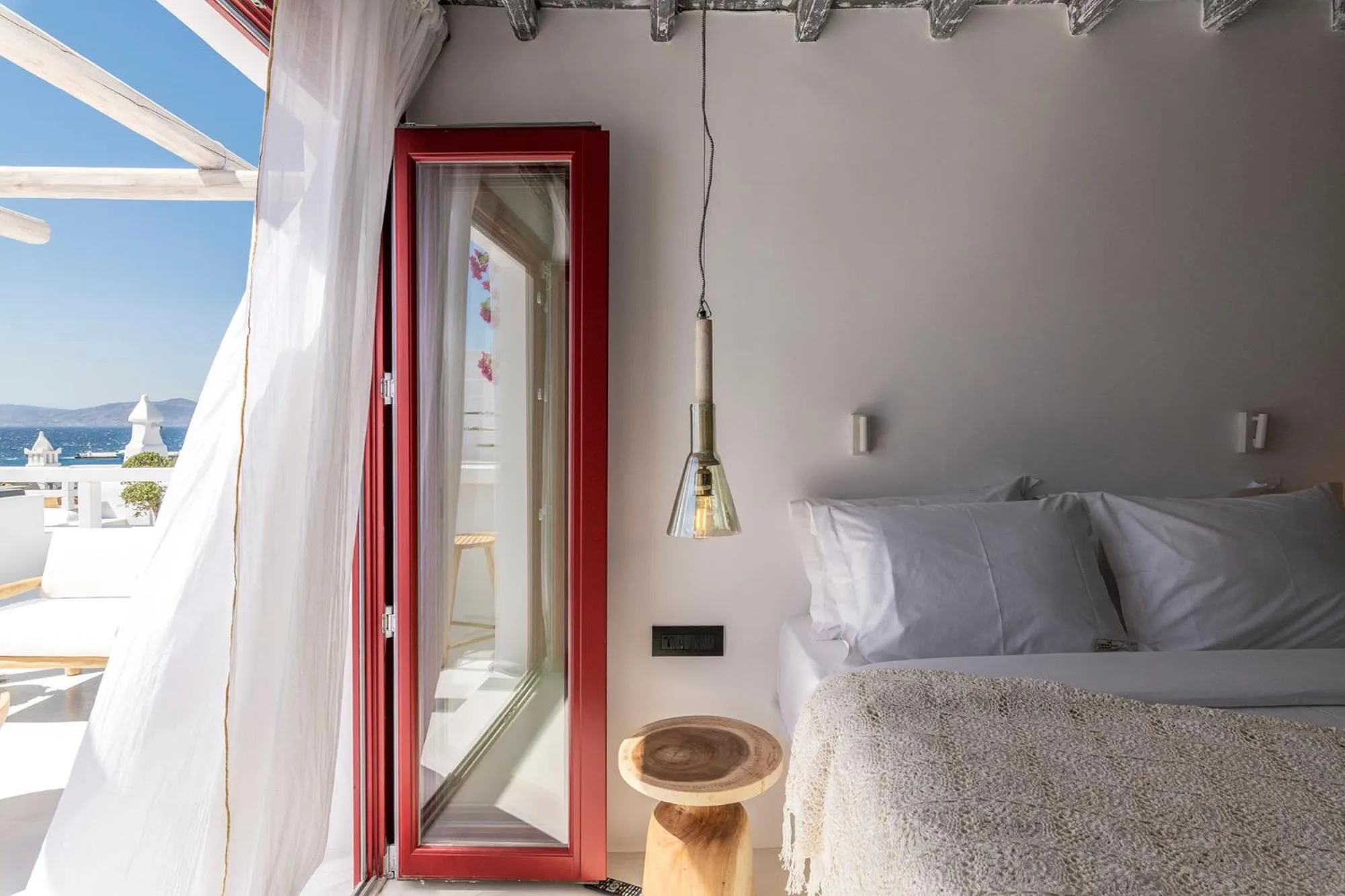 Bed in The TownHouse Mykonos