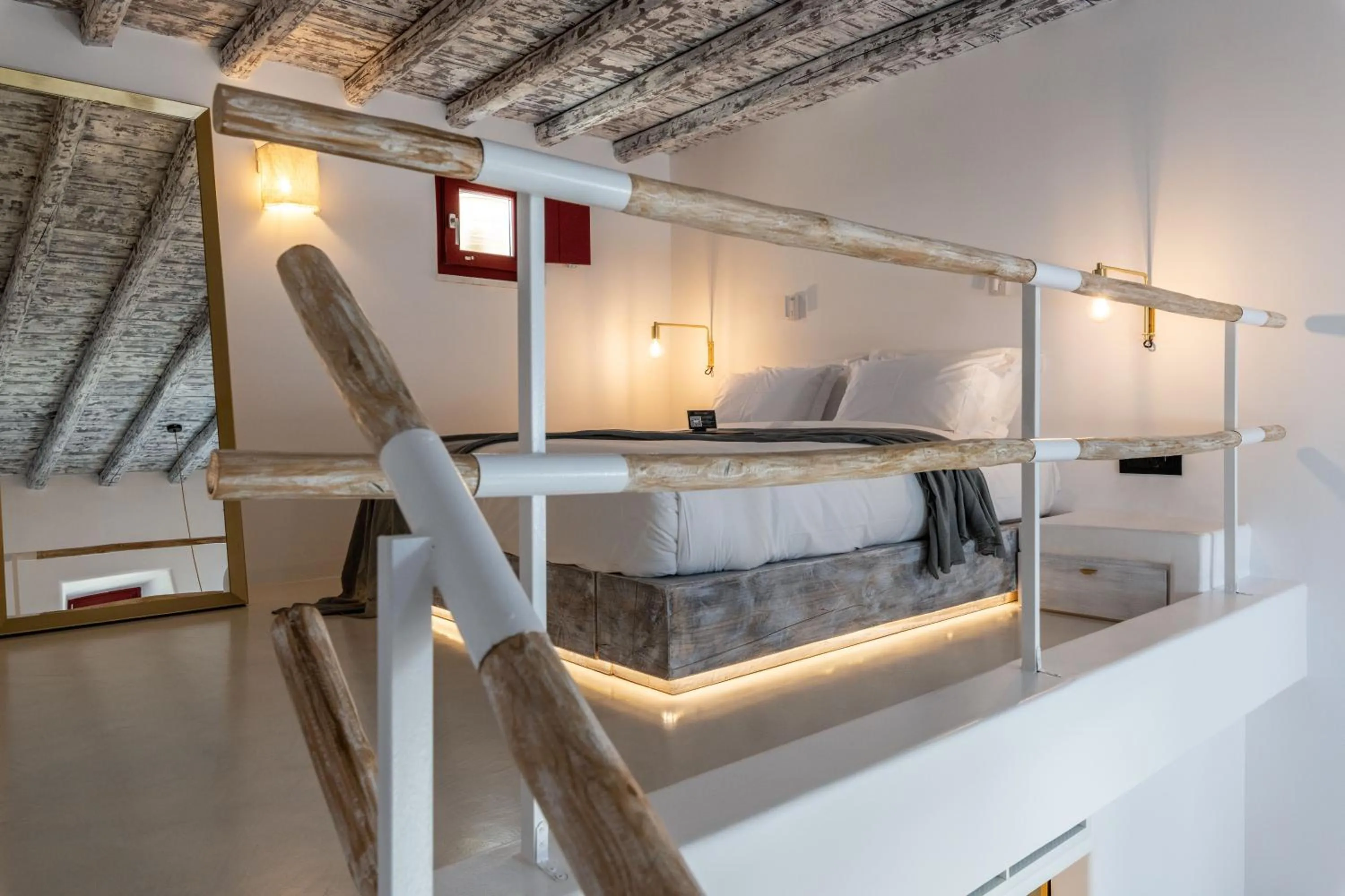 Bed in The TownHouse Mykonos