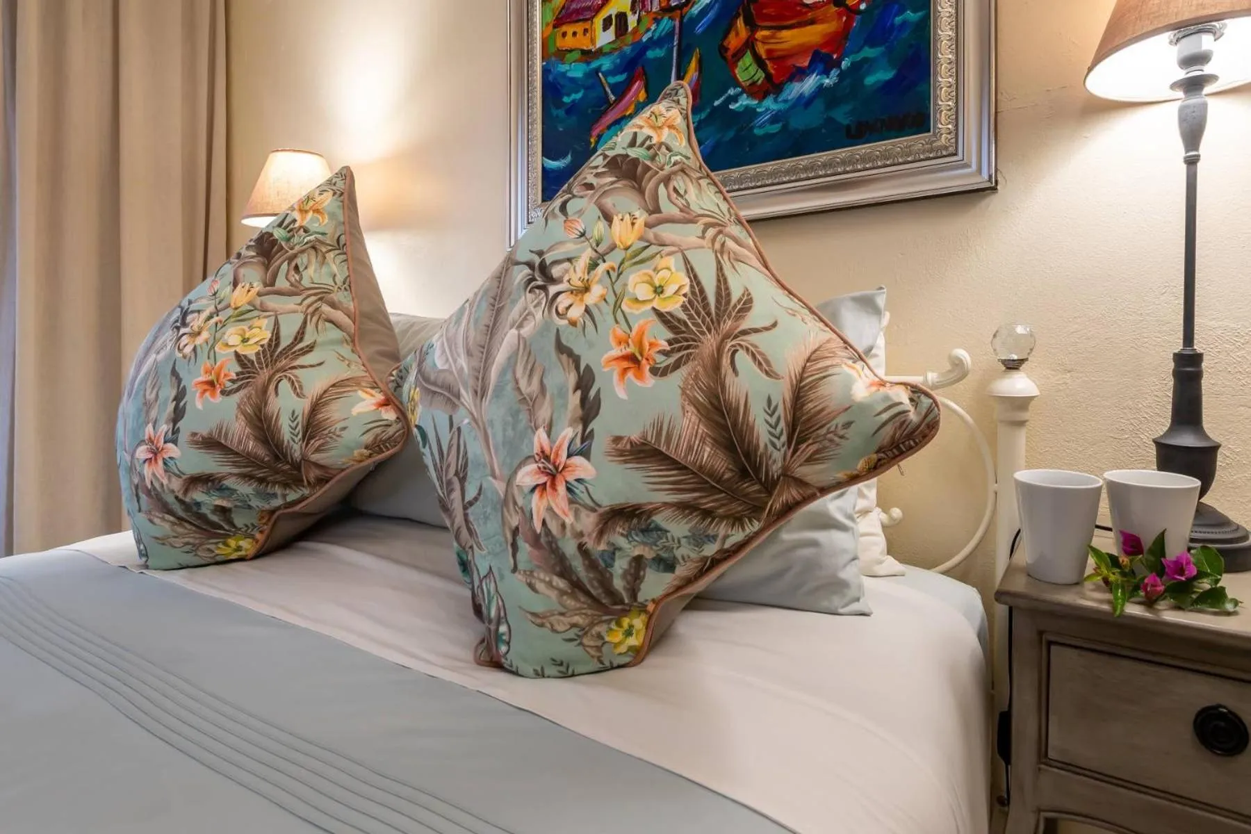 Decorative detail, Bed in Oliver's Bed and Breakfast