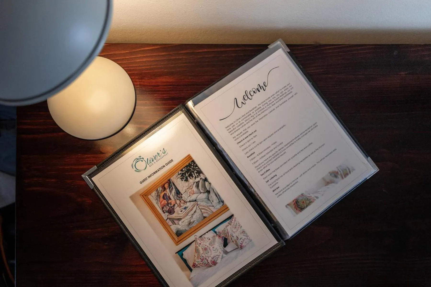 Decorative detail in Oliver's Bed and Breakfast