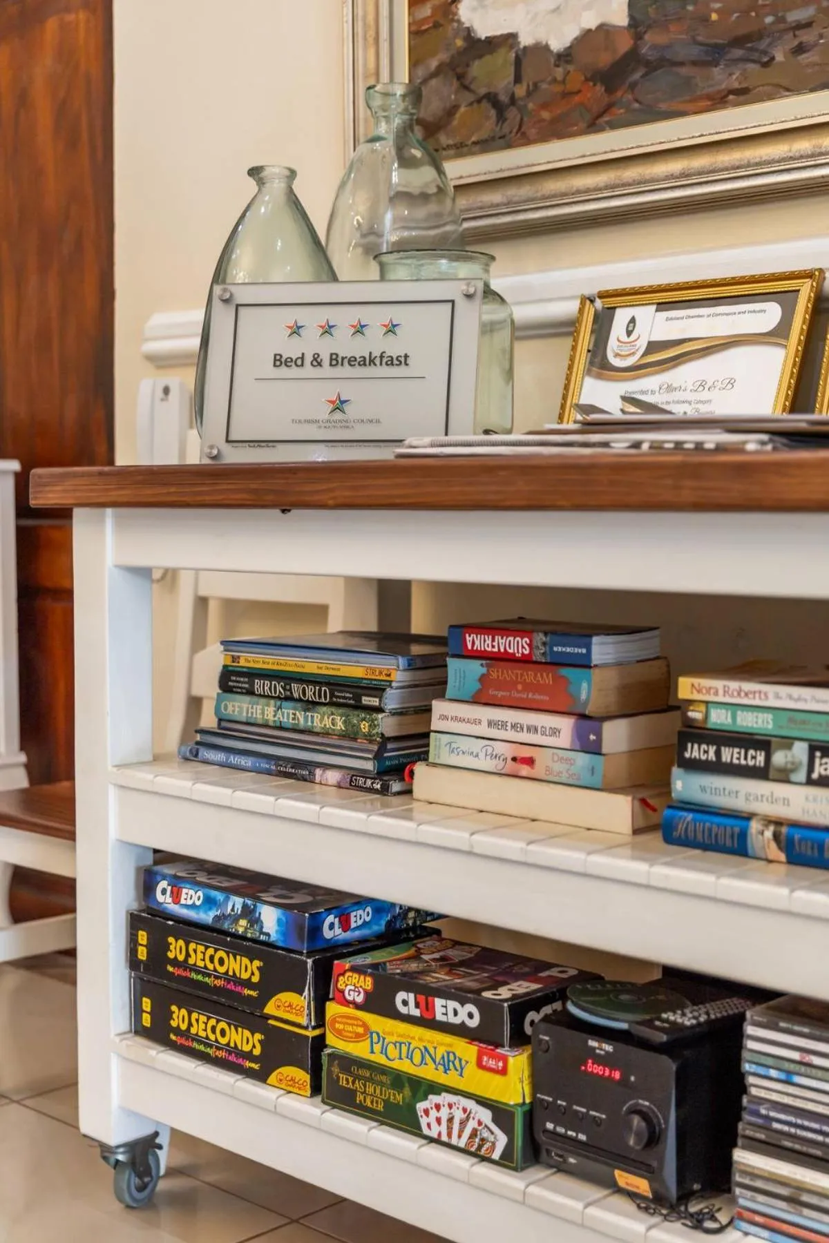 Decorative detail in Oliver's Bed and Breakfast