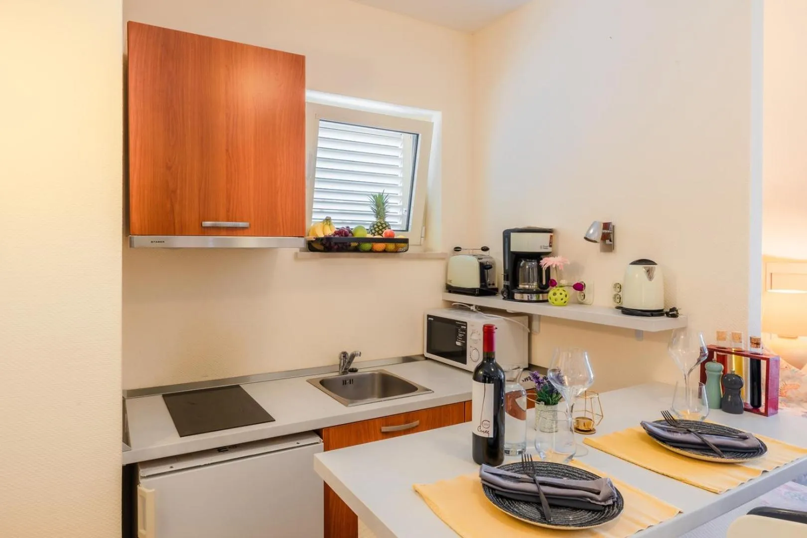 Kitchen or kitchenette in Apartel Park Osejava