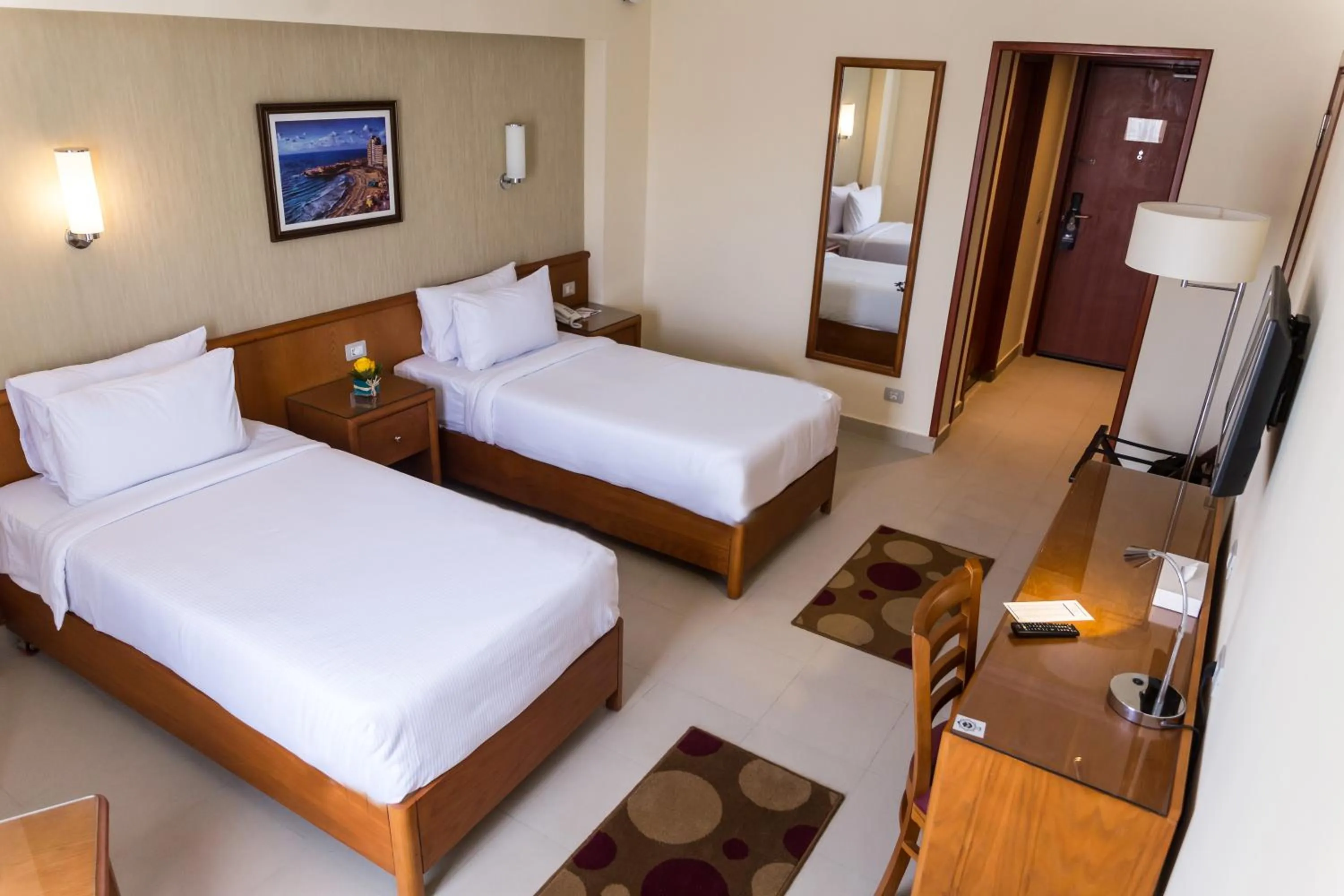 Bed in The Grand Plaza Hotel Smouha