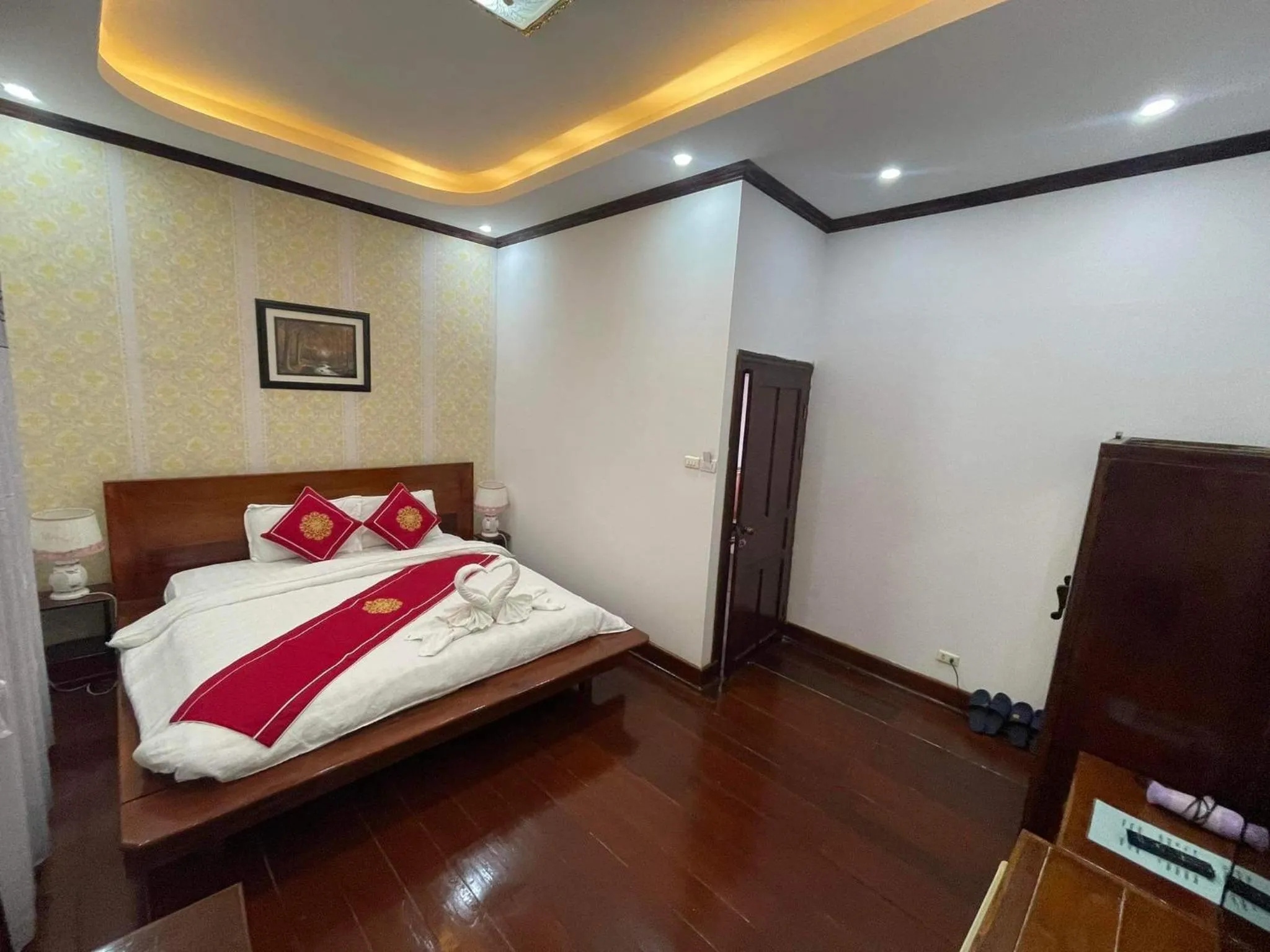 Bed in Villa Phathana Boutique Hotel
