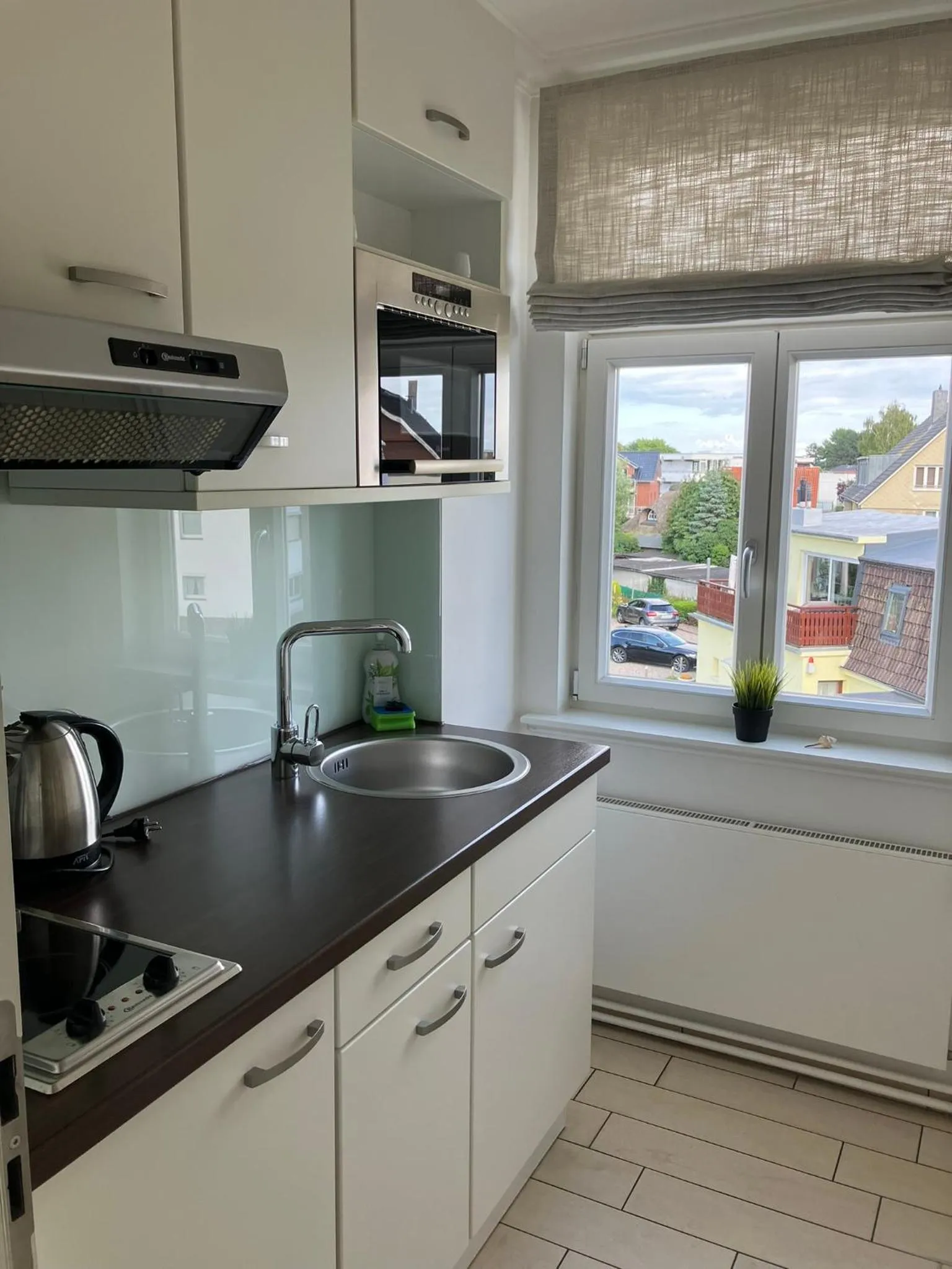 Kitchen or kitchenette in Hotel Seemöwe
