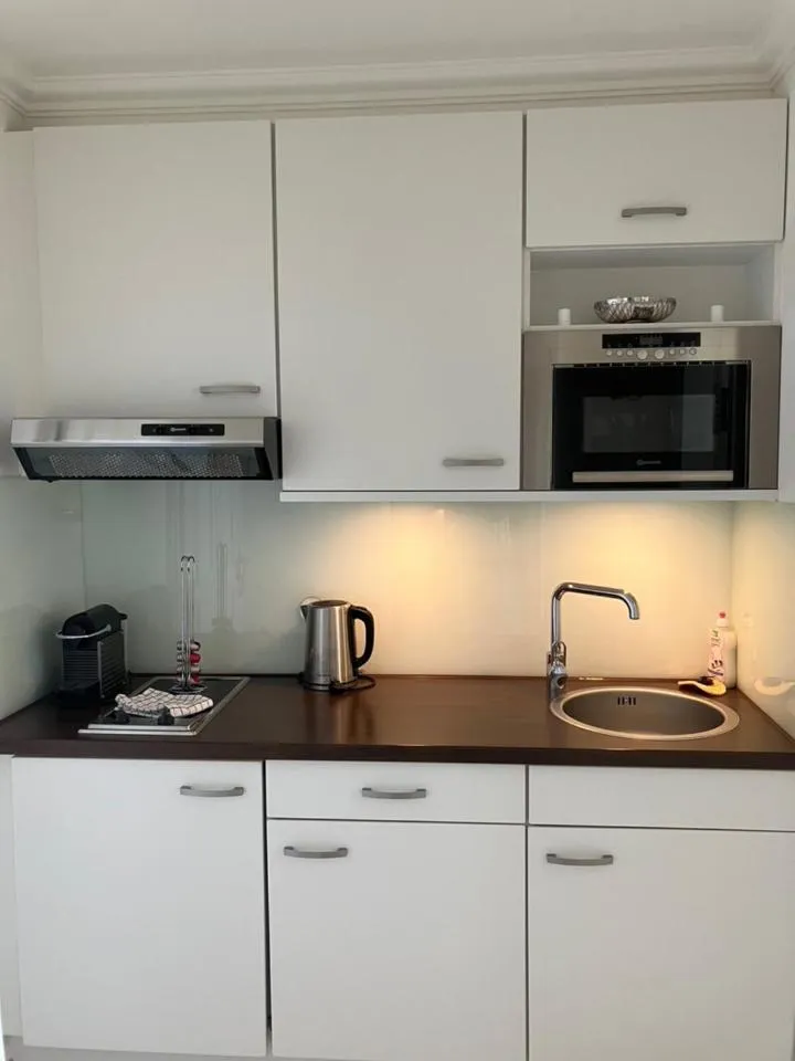 Kitchen or kitchenette in Hotel Seemöwe