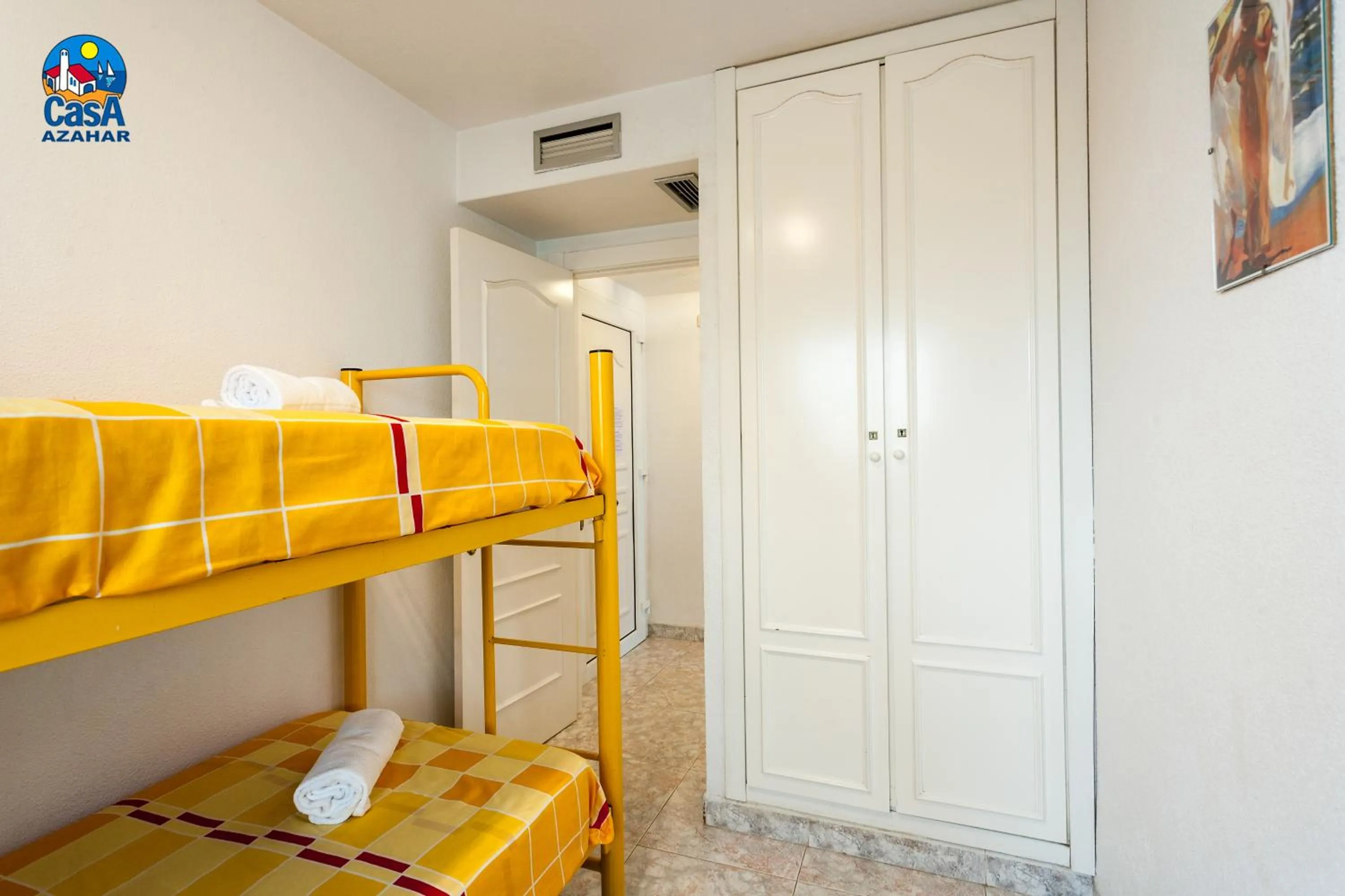 Bedroom, Bed in Residencial Casablanca Casa Azahar