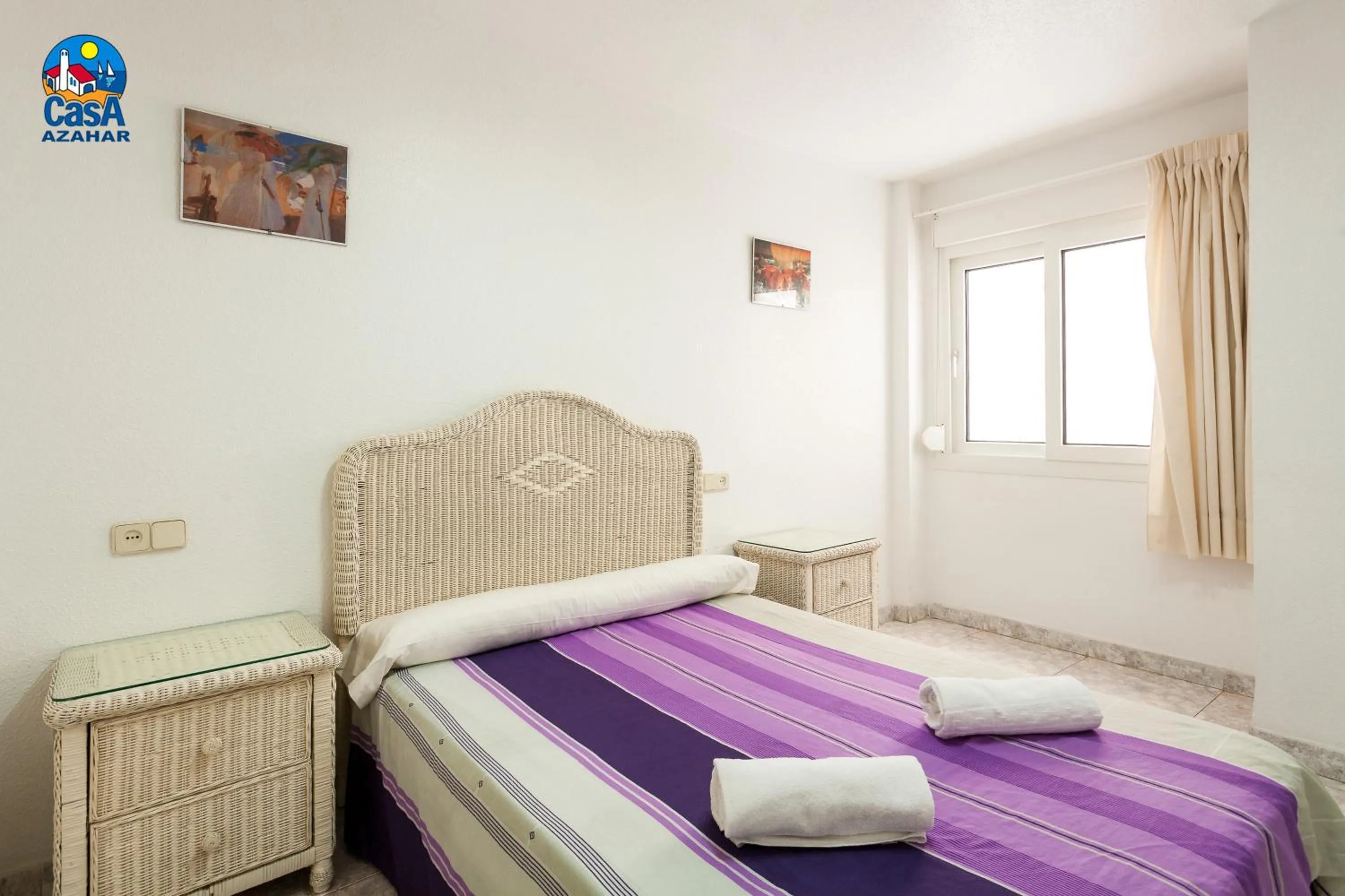 Bedroom, Bed in Residencial Casablanca Casa Azahar