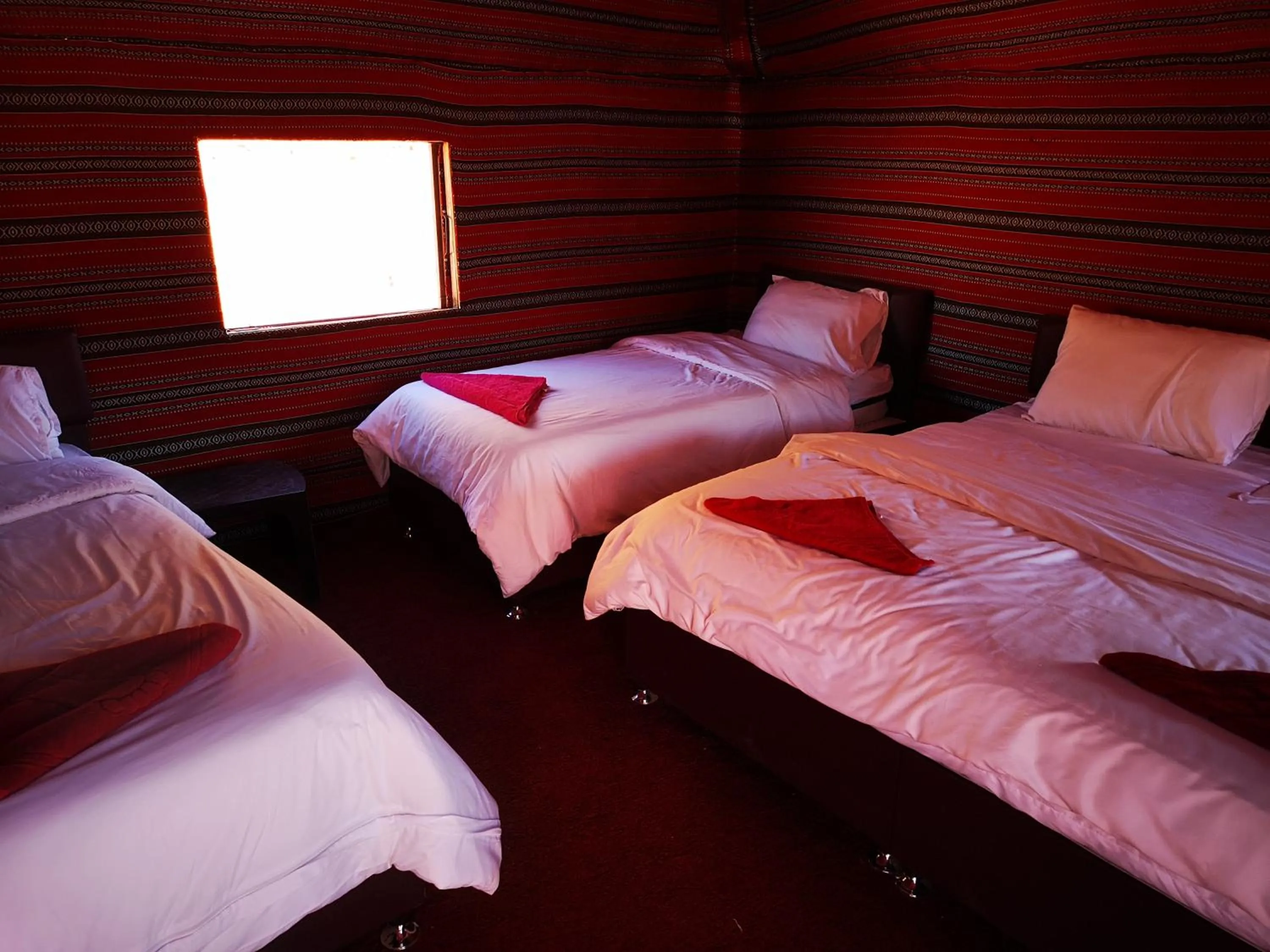 Bed in Beyond Wadi Rum Camp