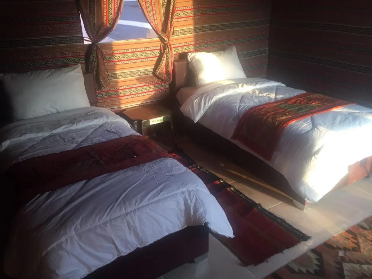 Bed in Beyond Wadi Rum Camp