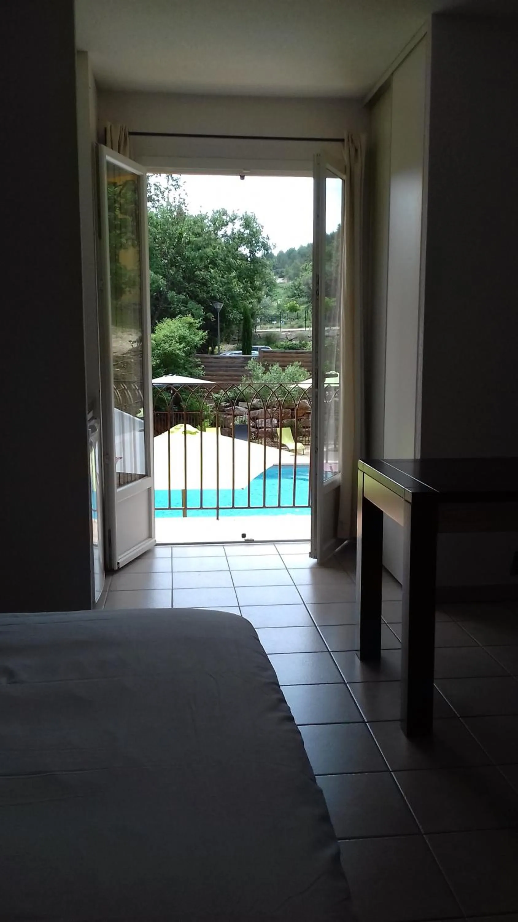 Balcony/Terrace, Bed in Résid'Artel Cadarache - ITER