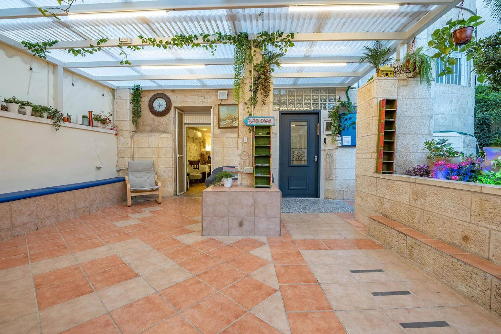 Patio in Mike's House Jerusalem
