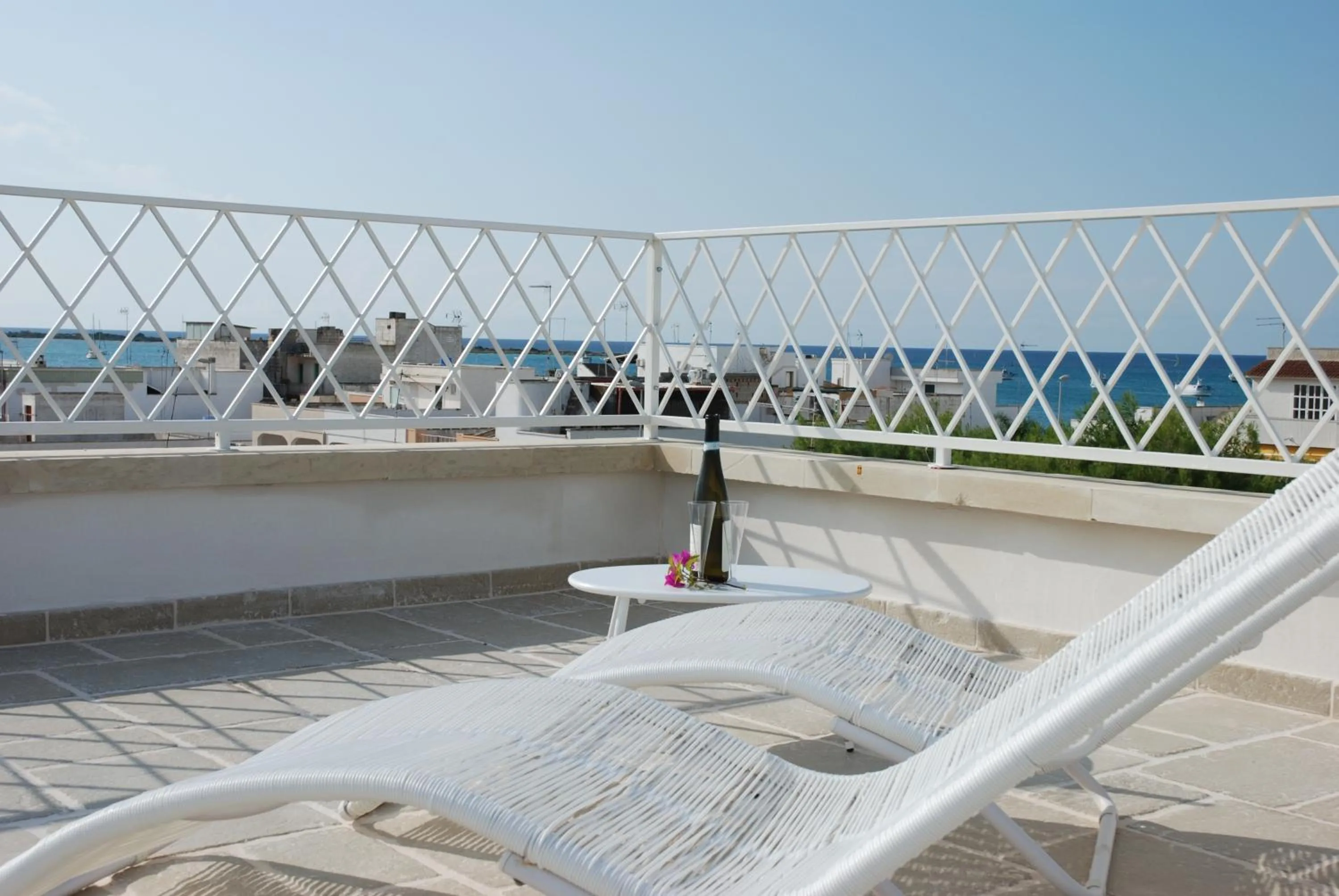 Balcony/Terrace in B&B Le Bateau Bleu Adults Only 12 plus