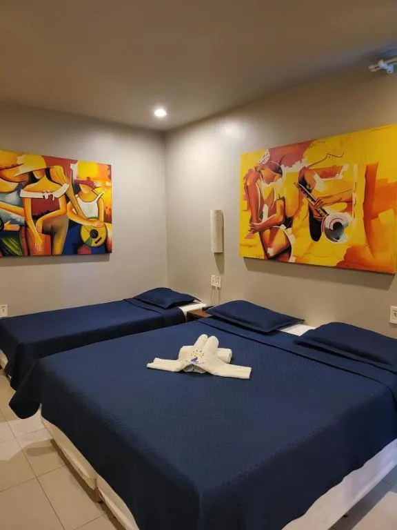 Bed in Hotel Encontro do Sol