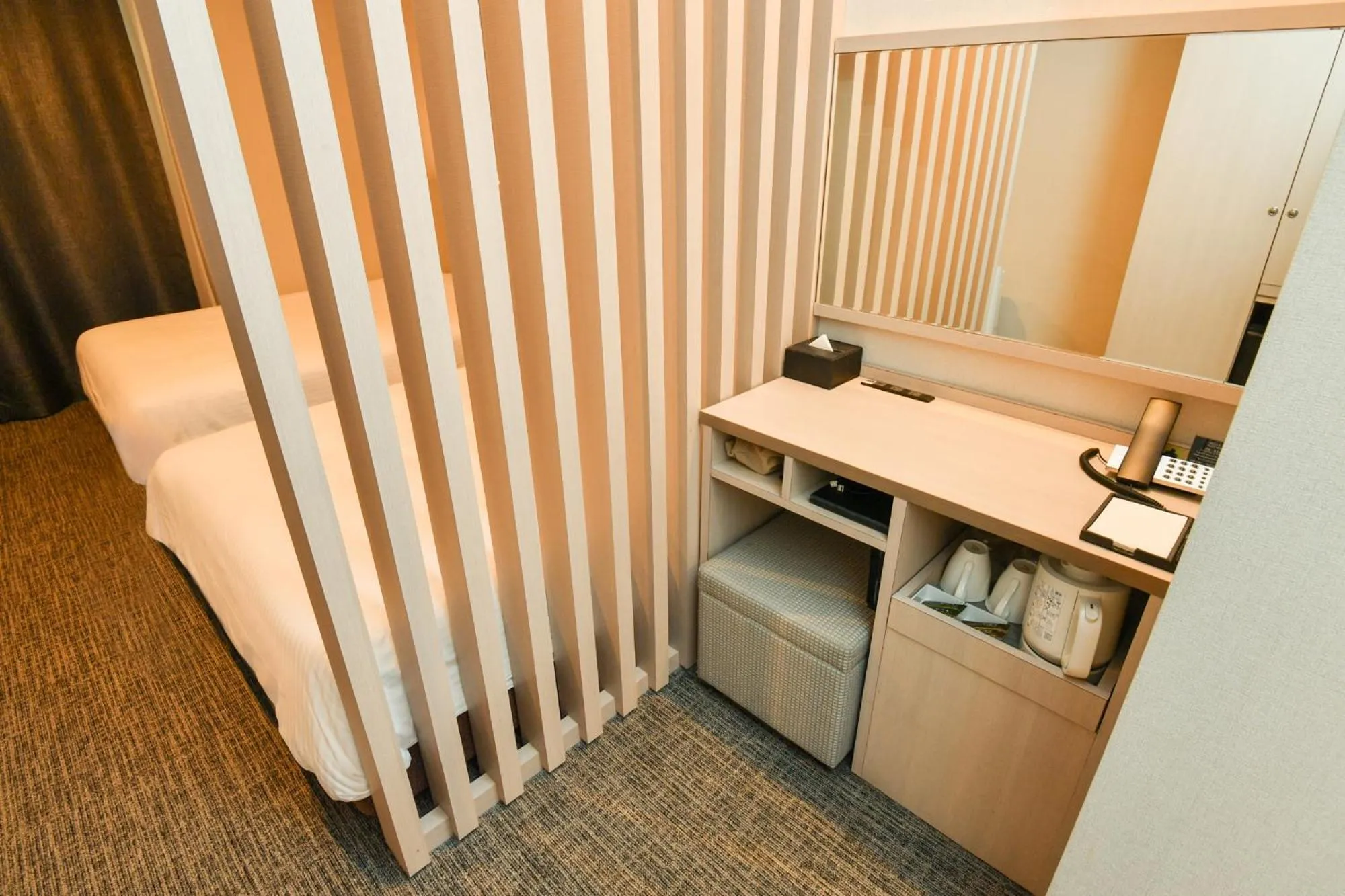 Photo of the whole room, Bed in Sanco Inn Nagoya Shinkansen-guchi Annex