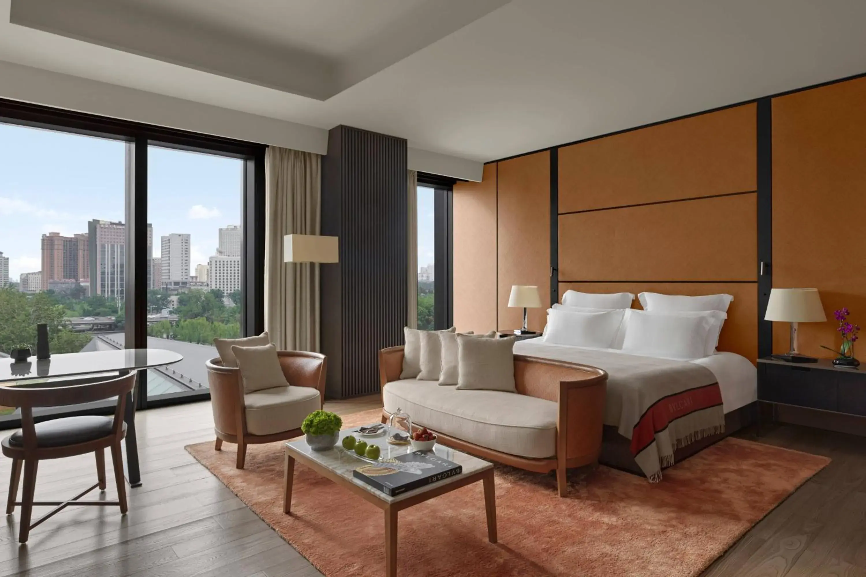 Deluxe Room with One King Bed and City View (Free Mini-bar soft drinks & beers + 1.9 mi pick-up or drop-off service + Berluti shoe shinning & pressing service) in Bvlgari Hotel Beijing Deluxe Room with One King Bed and City View (Free Mini-bar soft drinks & beers + 1.9 mi pick-up or drop-off service + Berluti shoe shinning & pressing service) in Bvlgari Hotel Beijing