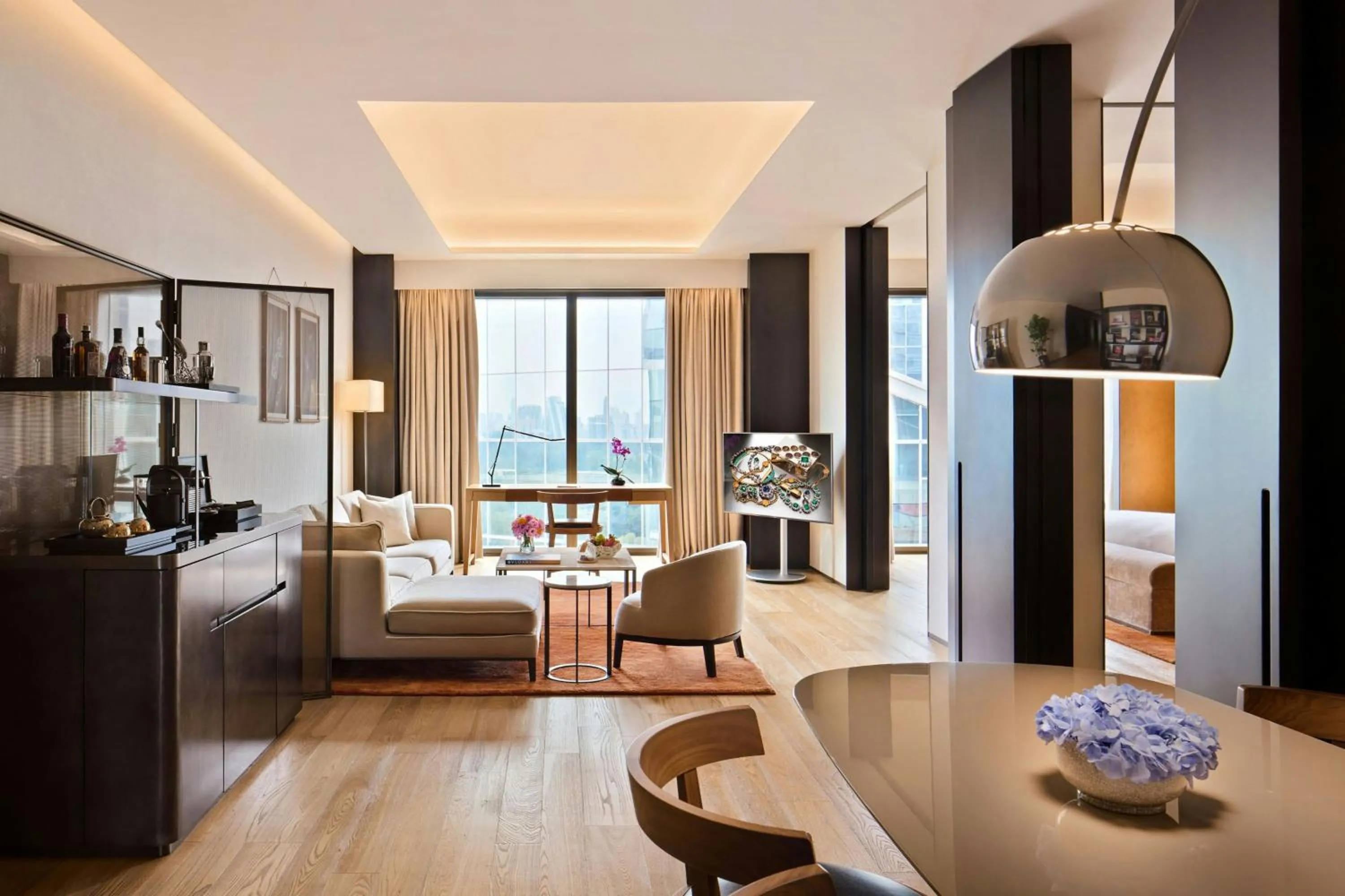 Living room in Bvlgari Hotel Beijing