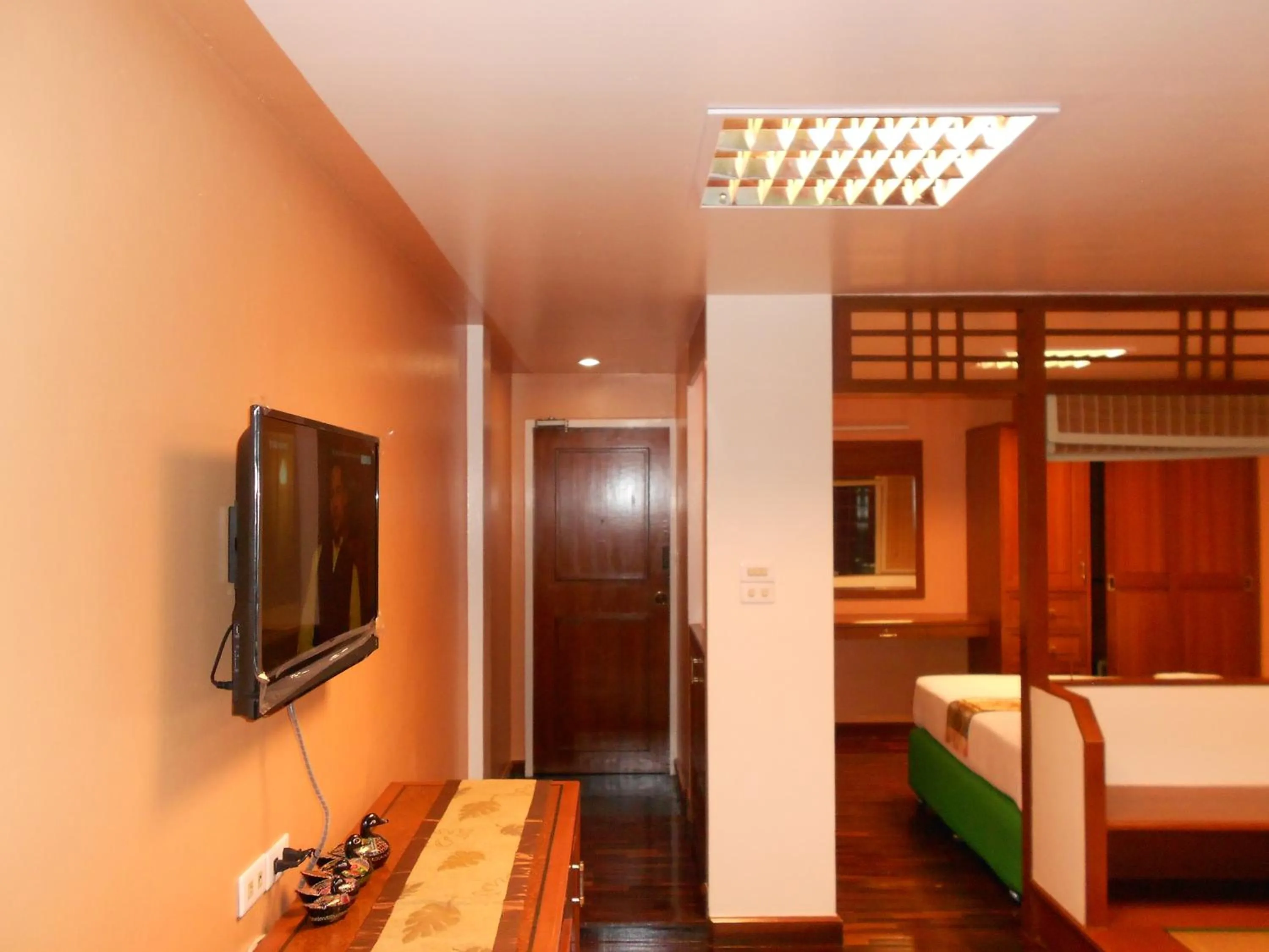 Decorative detail, Bed in B.S. Court Hotel Sathorn