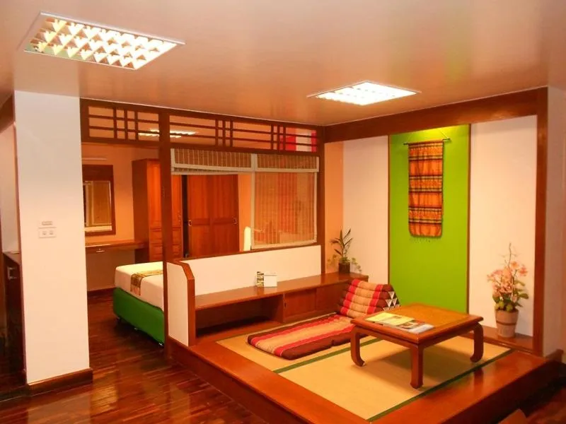 Decorative detail, Bed in B.S. Court Hotel Sathorn