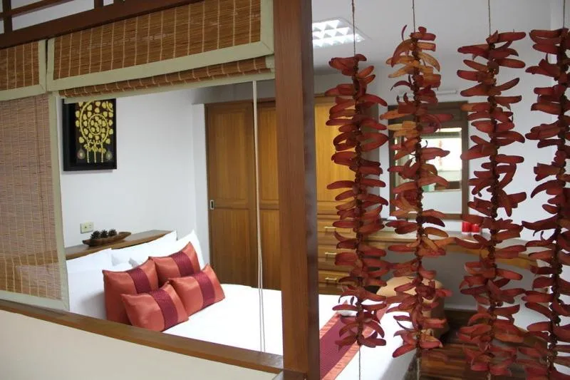 Decorative detail, Bed in B.S. Court Hotel Sathorn