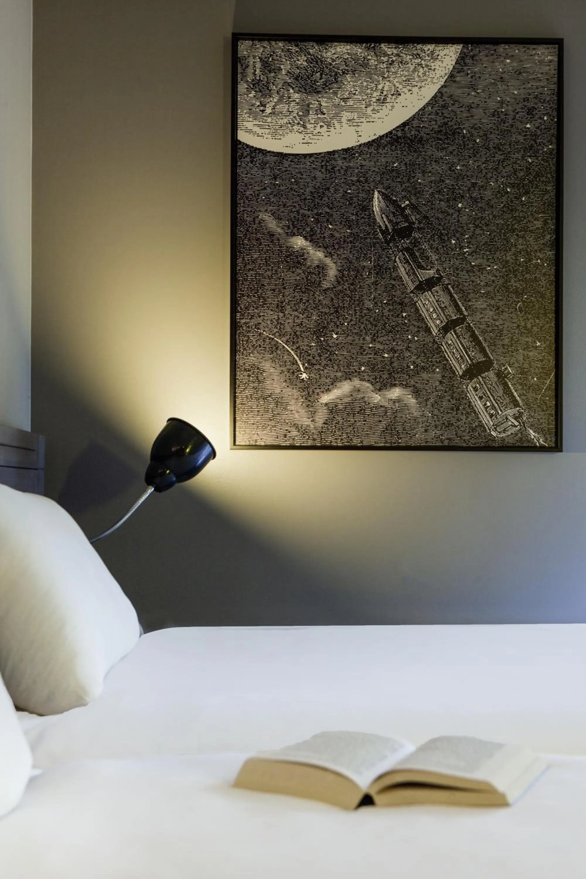 Decorative detail, Bed in ibis Styles Paris Mairie de Montreuil