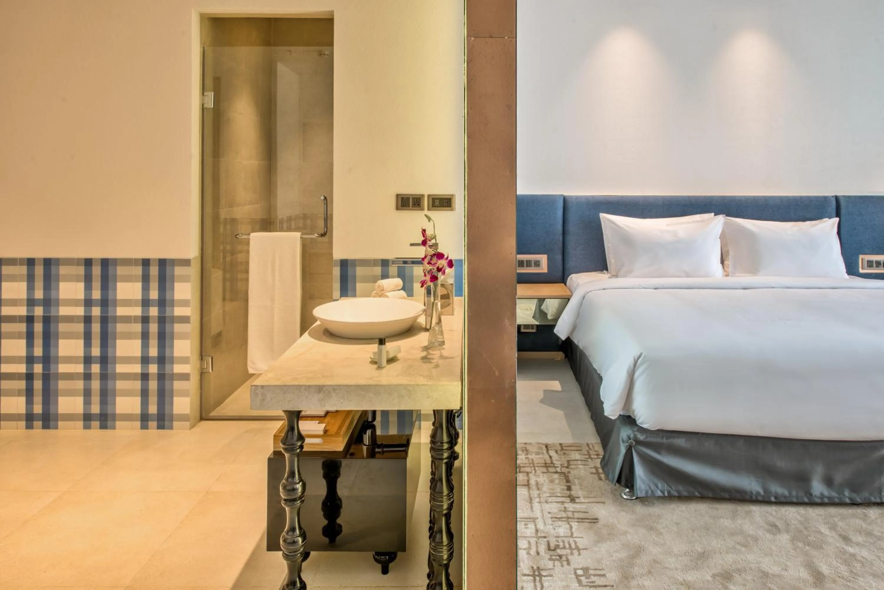 Bathroom, Bed in Azaya Beach Resort Goa