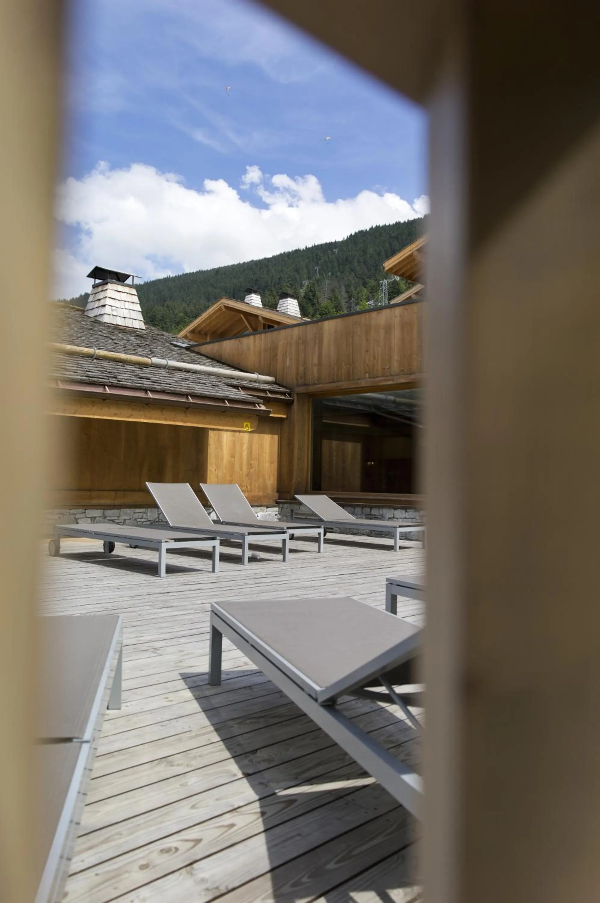 Facade/entrance in CGH Résidences & Spas Les Chalets de Jouvence