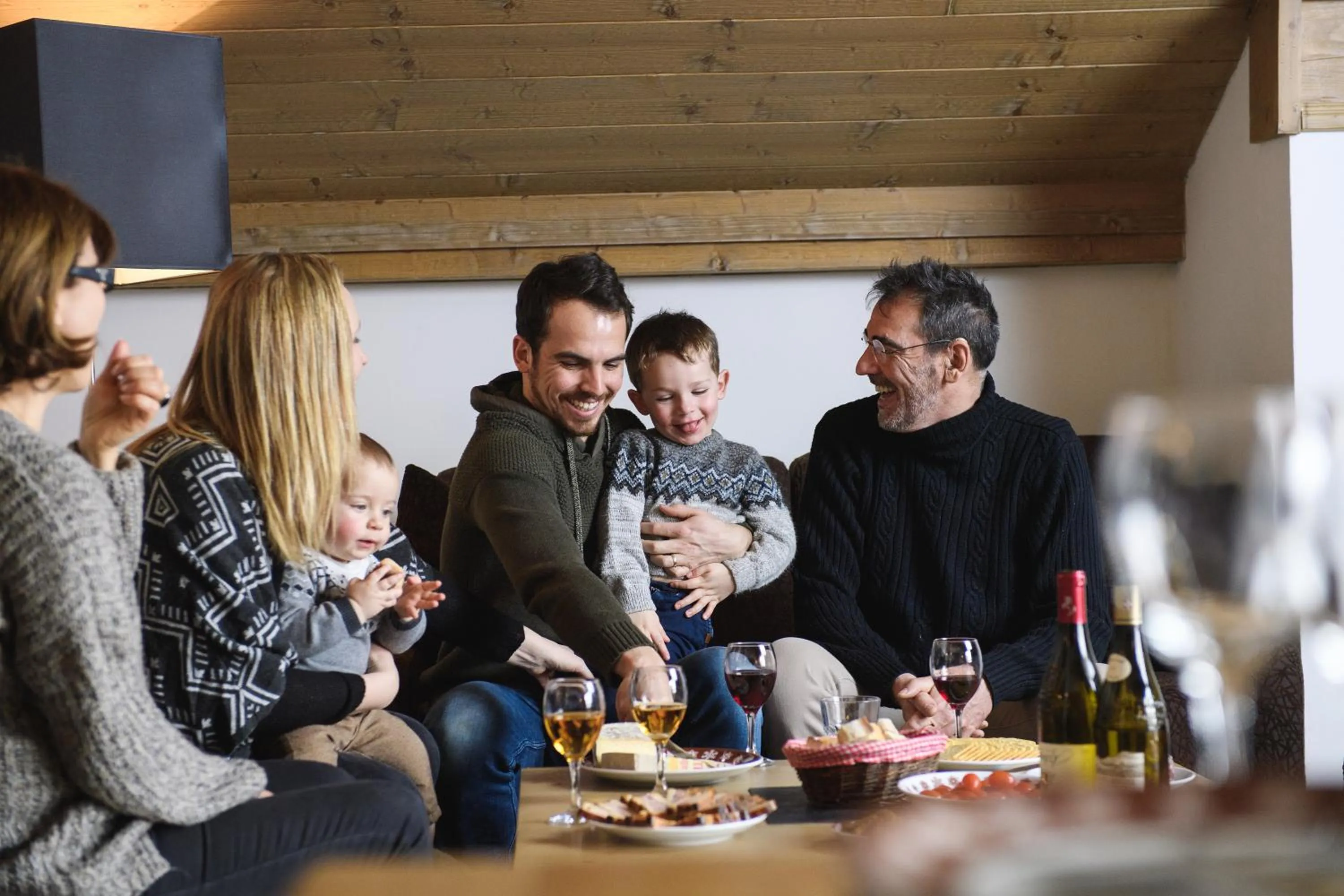 Living room in CGH Résidences & Spas Les Chalets de Jouvence
