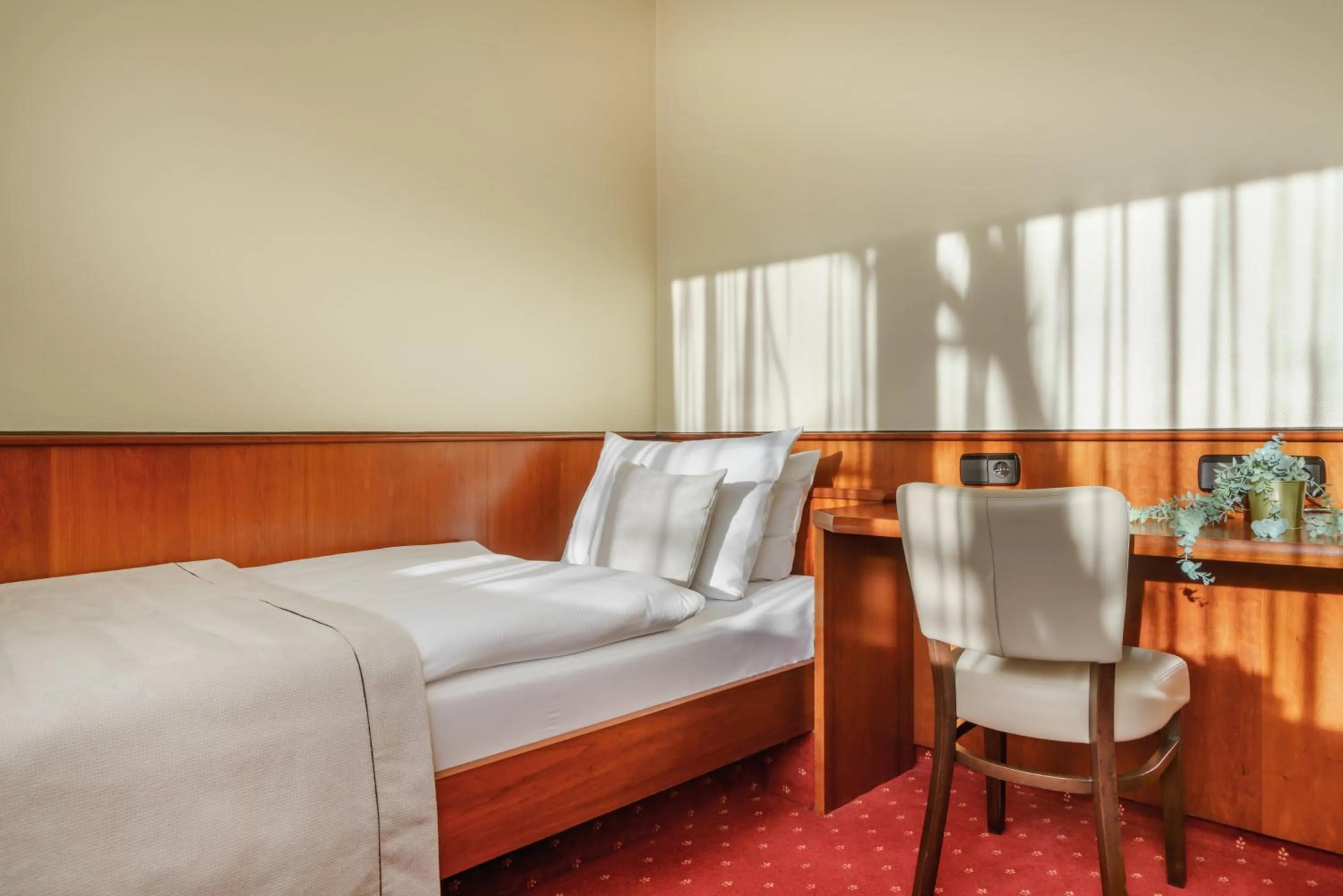 Bed in Hotel Hagemann Hamburg Hafen